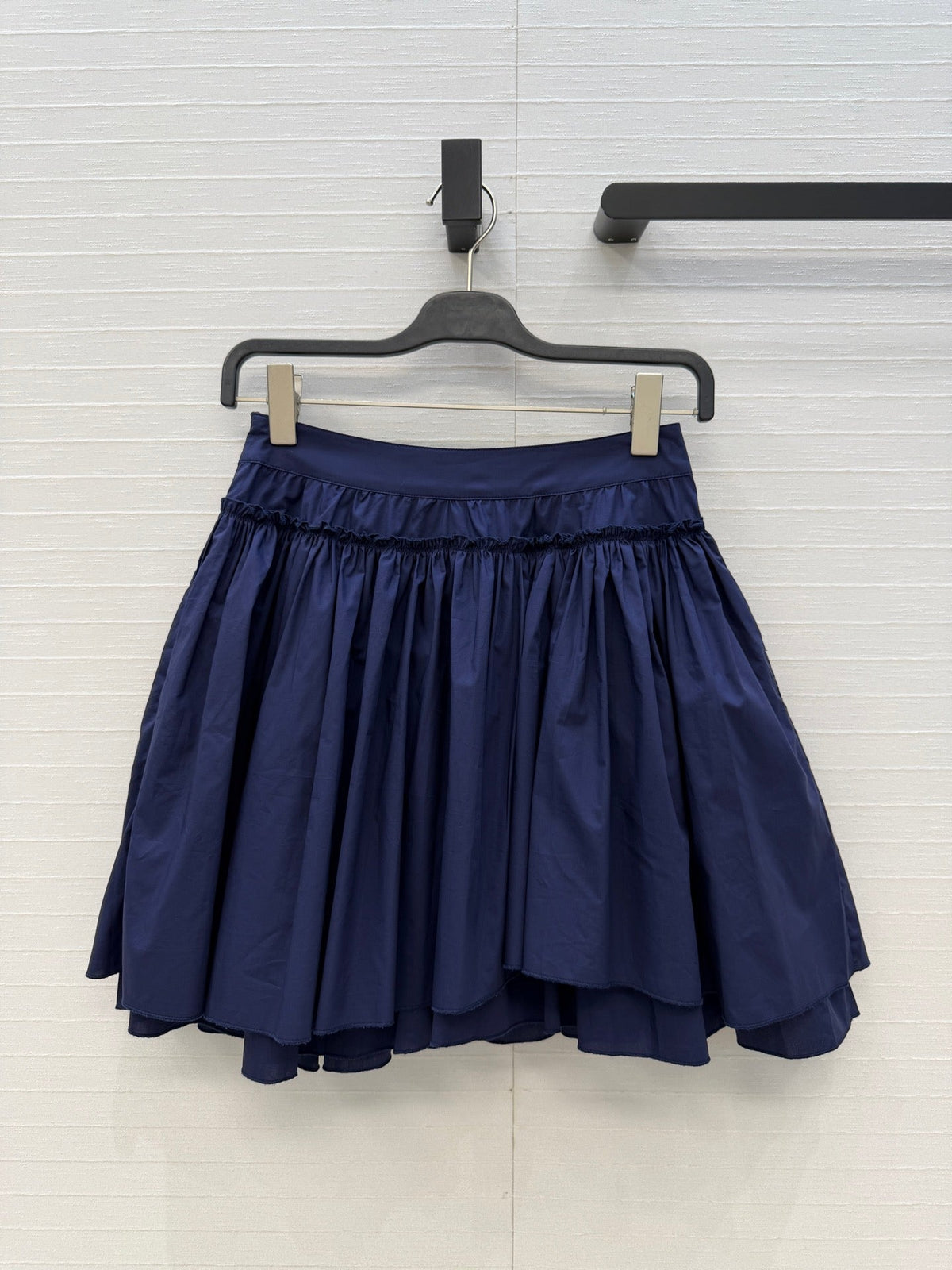 Loew Tiered Tulle Skirt Navy Blue in Cotton 381554