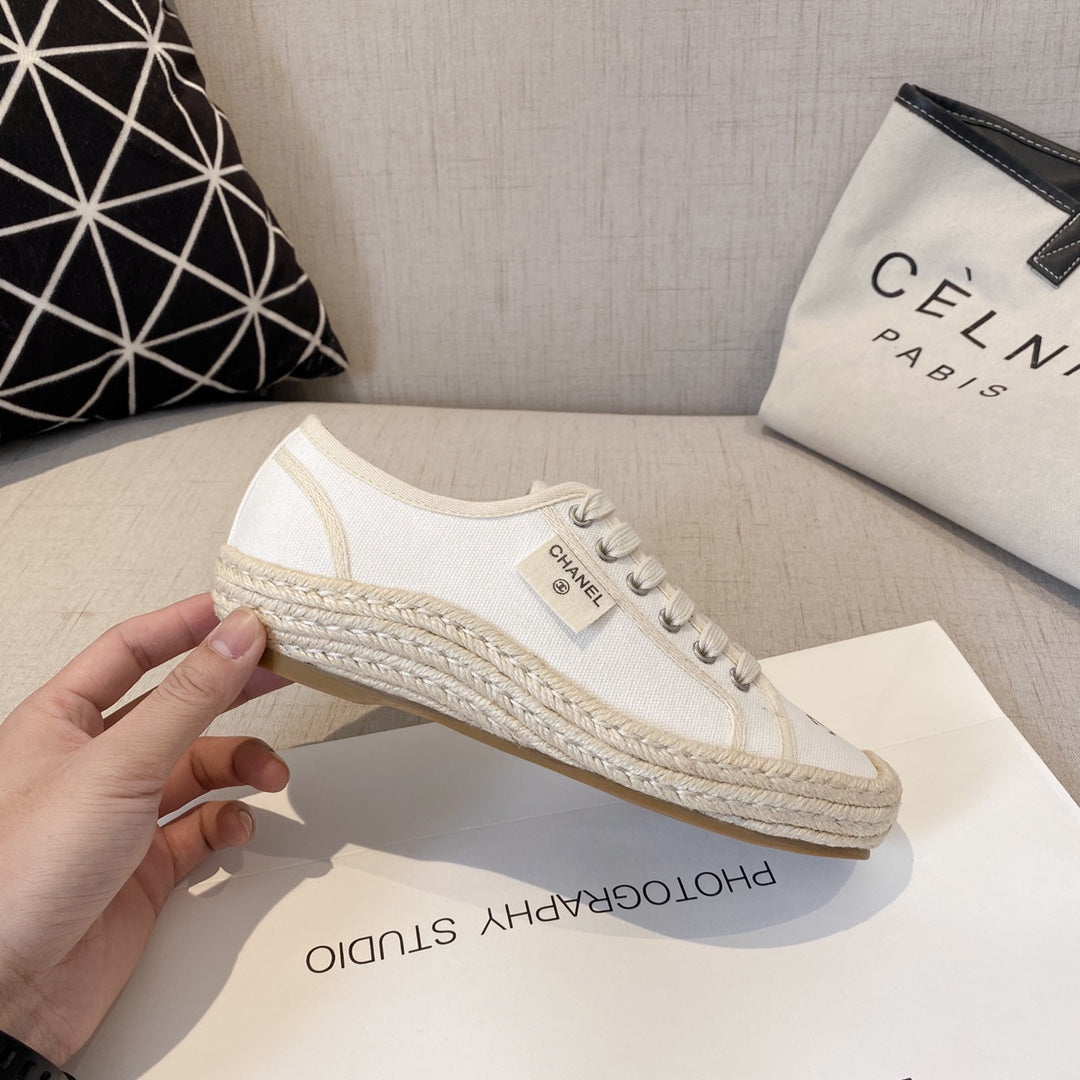 CC FW26 Espadrilles Sneaker White Canvas 868006