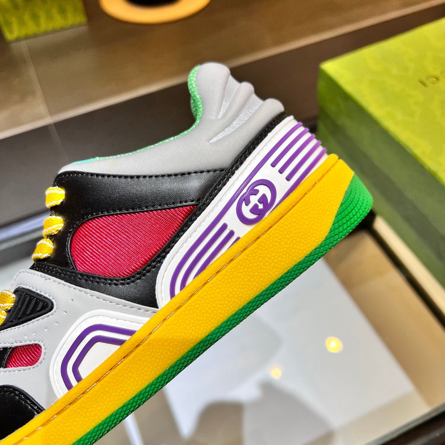 GG Basket Low Trainers Mulitcolor Leather 816637