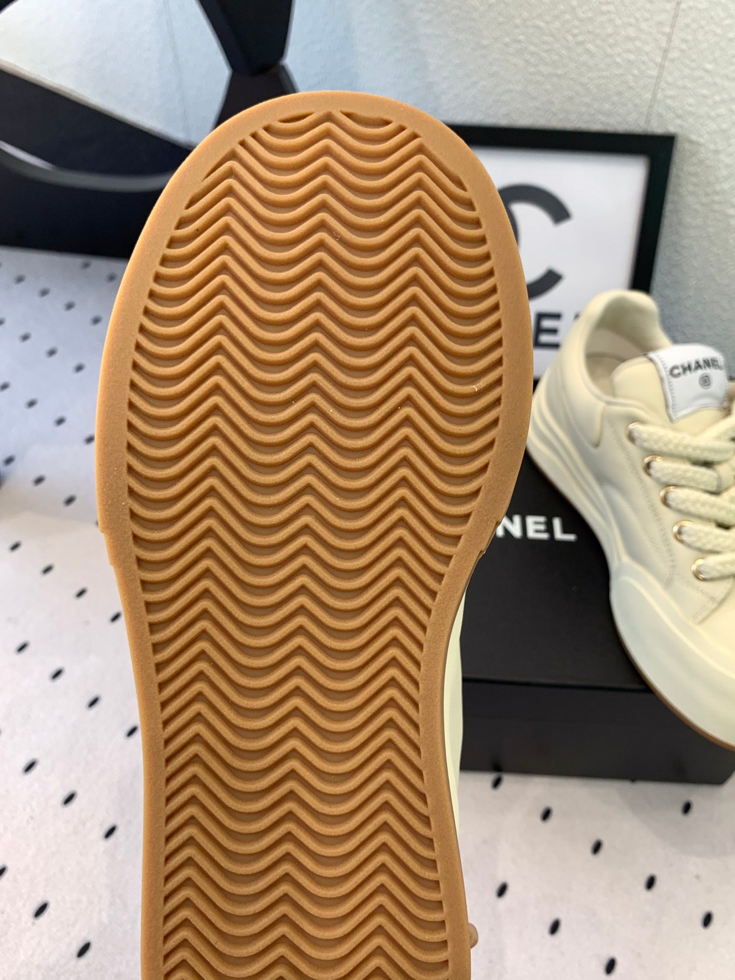 CC Sneaker 50mm In Ivory White Cowhide 147066