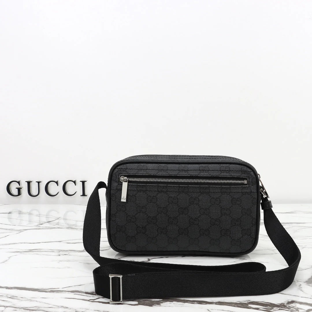 Gucci 2026 Essence Classic Mini Bag 22cm Black Canvas Leather