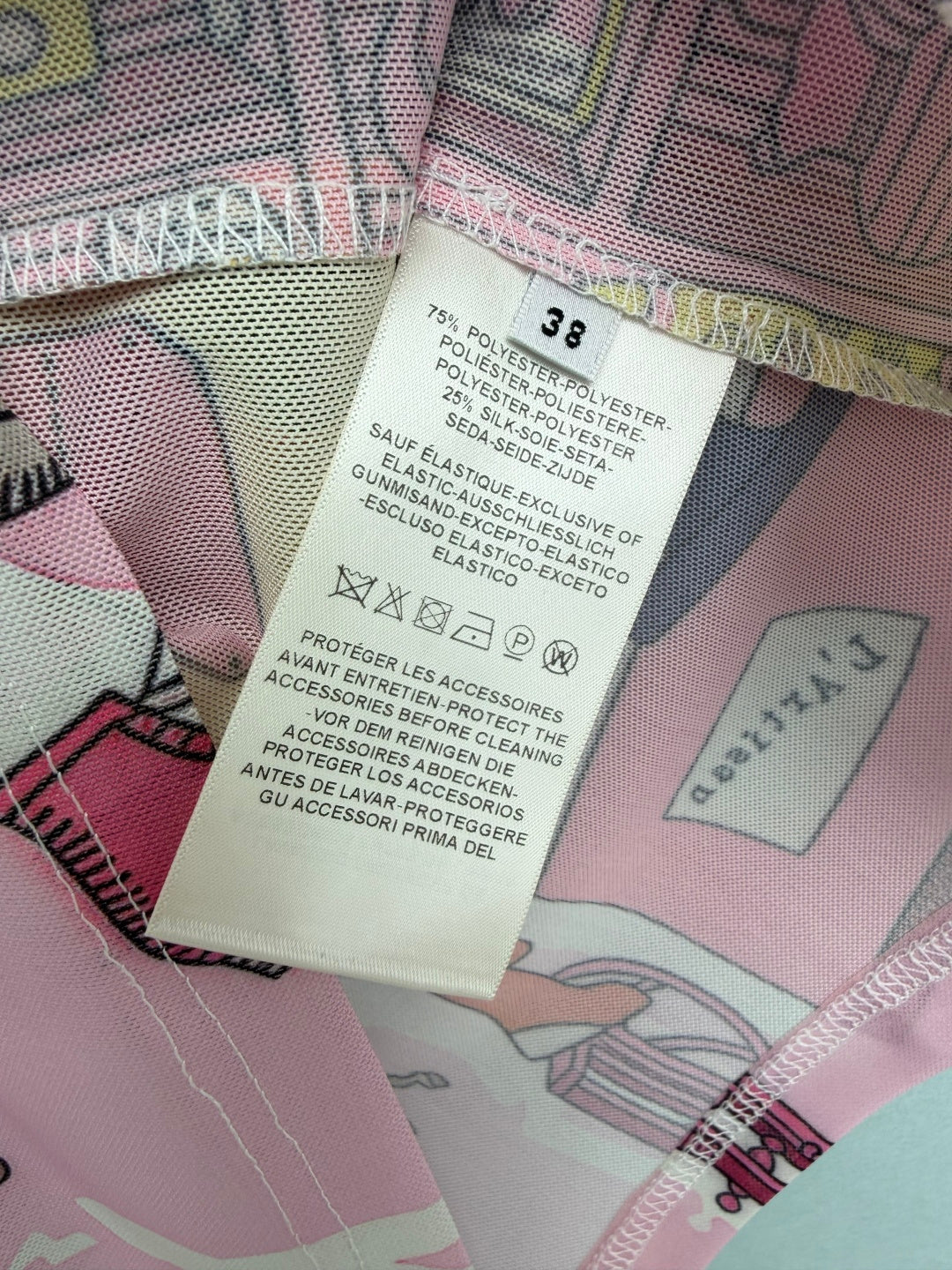 HM 26s T-Shirt Pink Colorful Mesh 367053