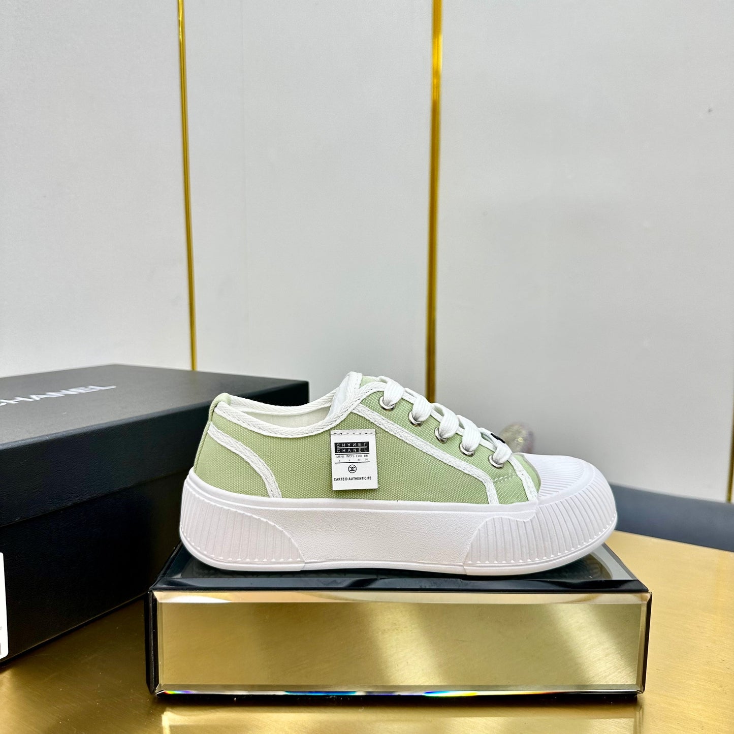 CC 26s Platform Sneakers Light Green Canvas 832622