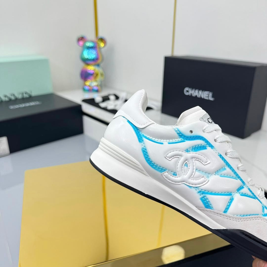 CC 25 Trainers White & Blue Cowhide 413833