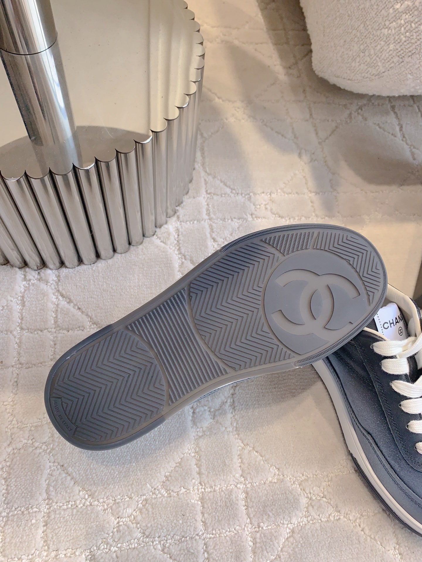 CC 2024 Logo Sneakers Grey Lambskin 906410