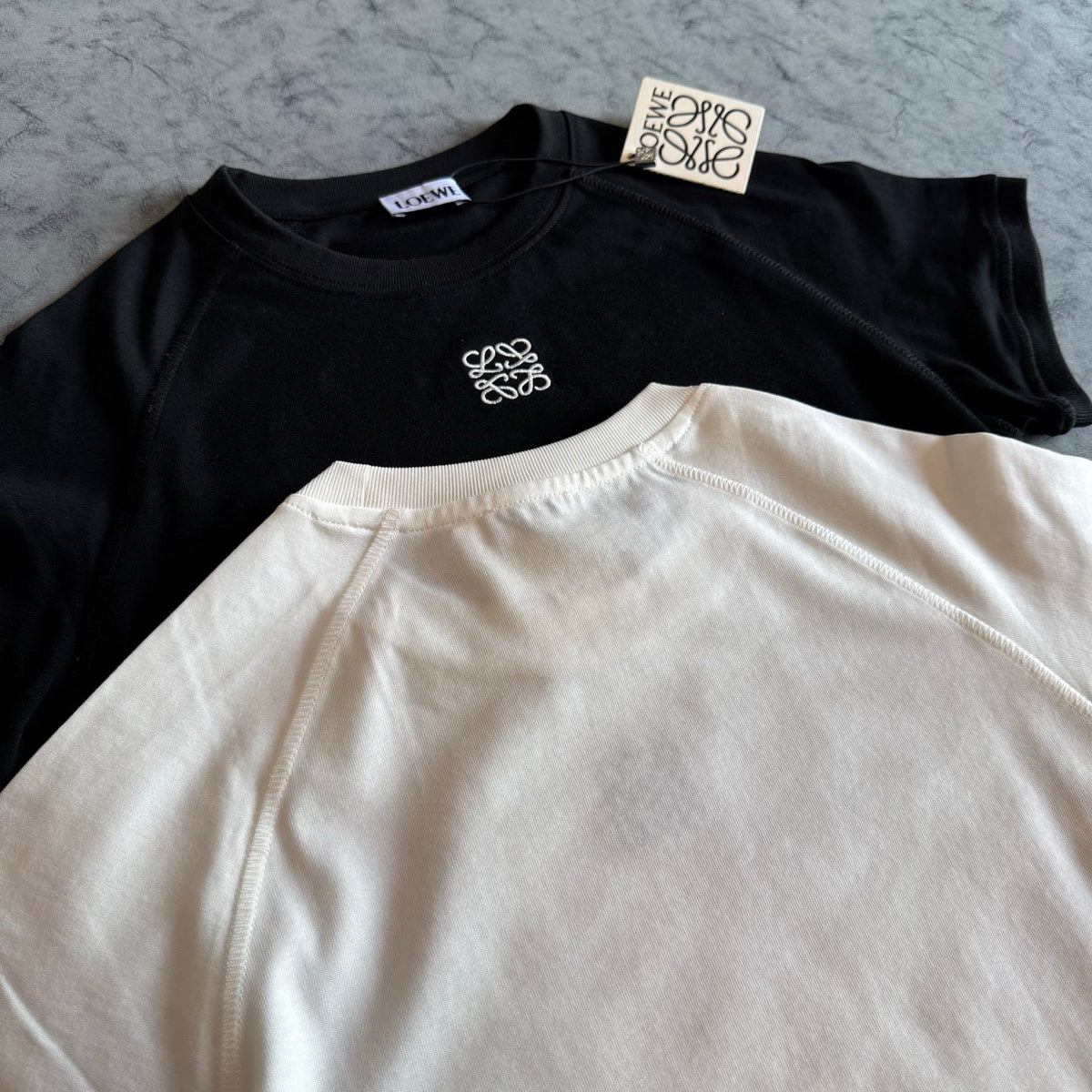 Loewe Anagram T-Shirt Black White Cotton Jersey 350441