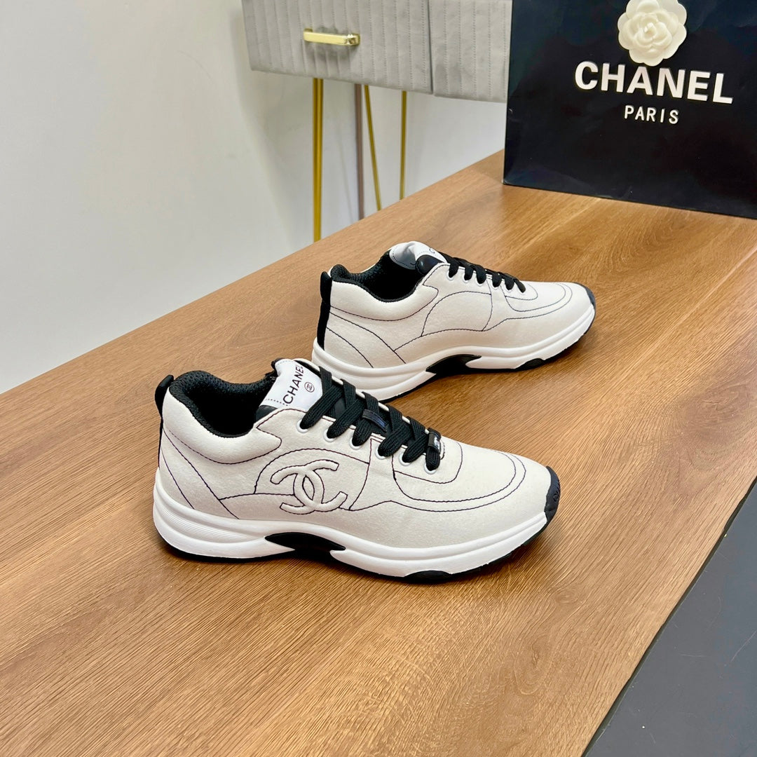 CC Sneaker 25mm In White Soft Denim 149501