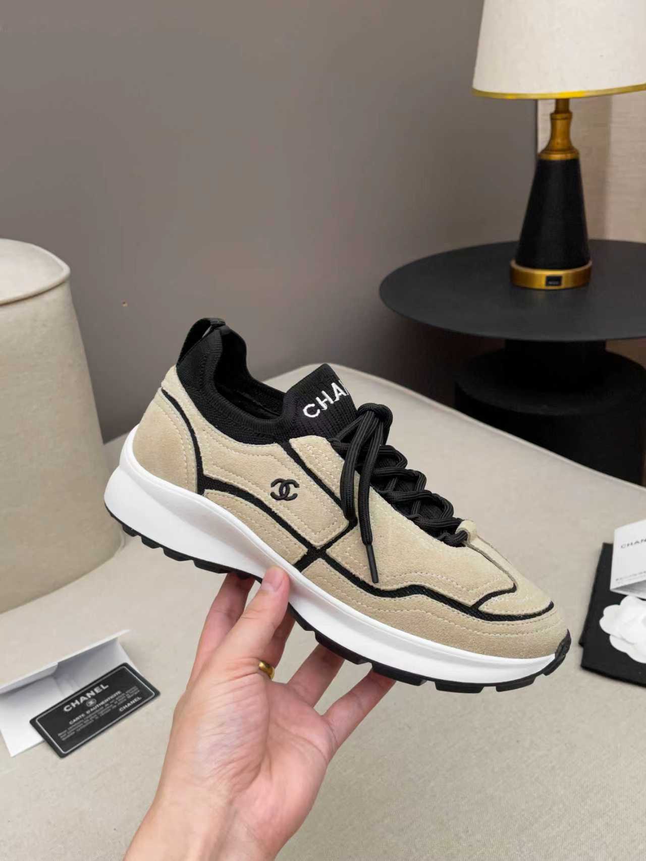 CC Métiers d’art 2026 Sneakers Black Beige Calfskin Fibers 846393