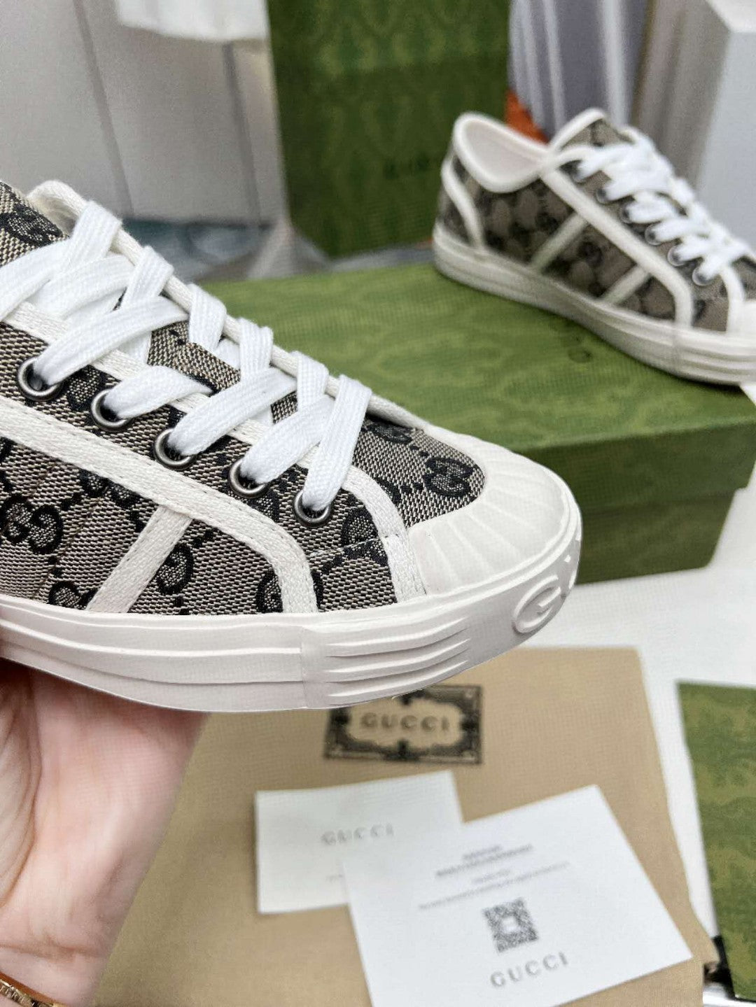 GG Chunky Sneaker 35mm Black Grey White Monogram Canvas457425