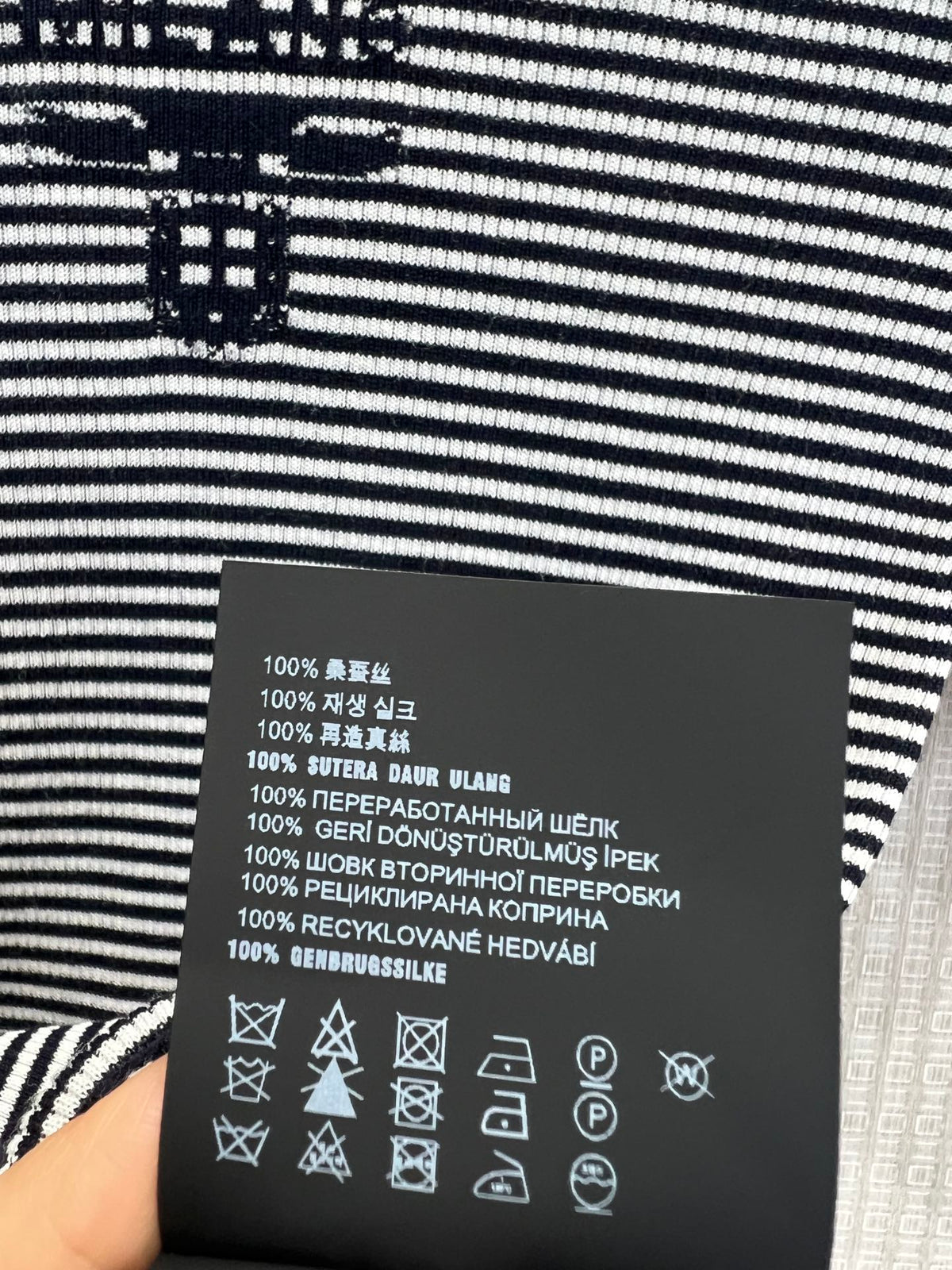 Prada 26s Crew-Neck Sweater Black White Mulberry Silk