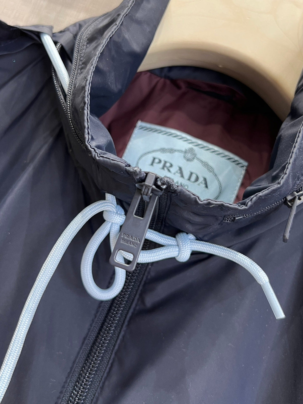 Prada 26s Blouson Jacket Blue Garnet Re-Nylon 370166