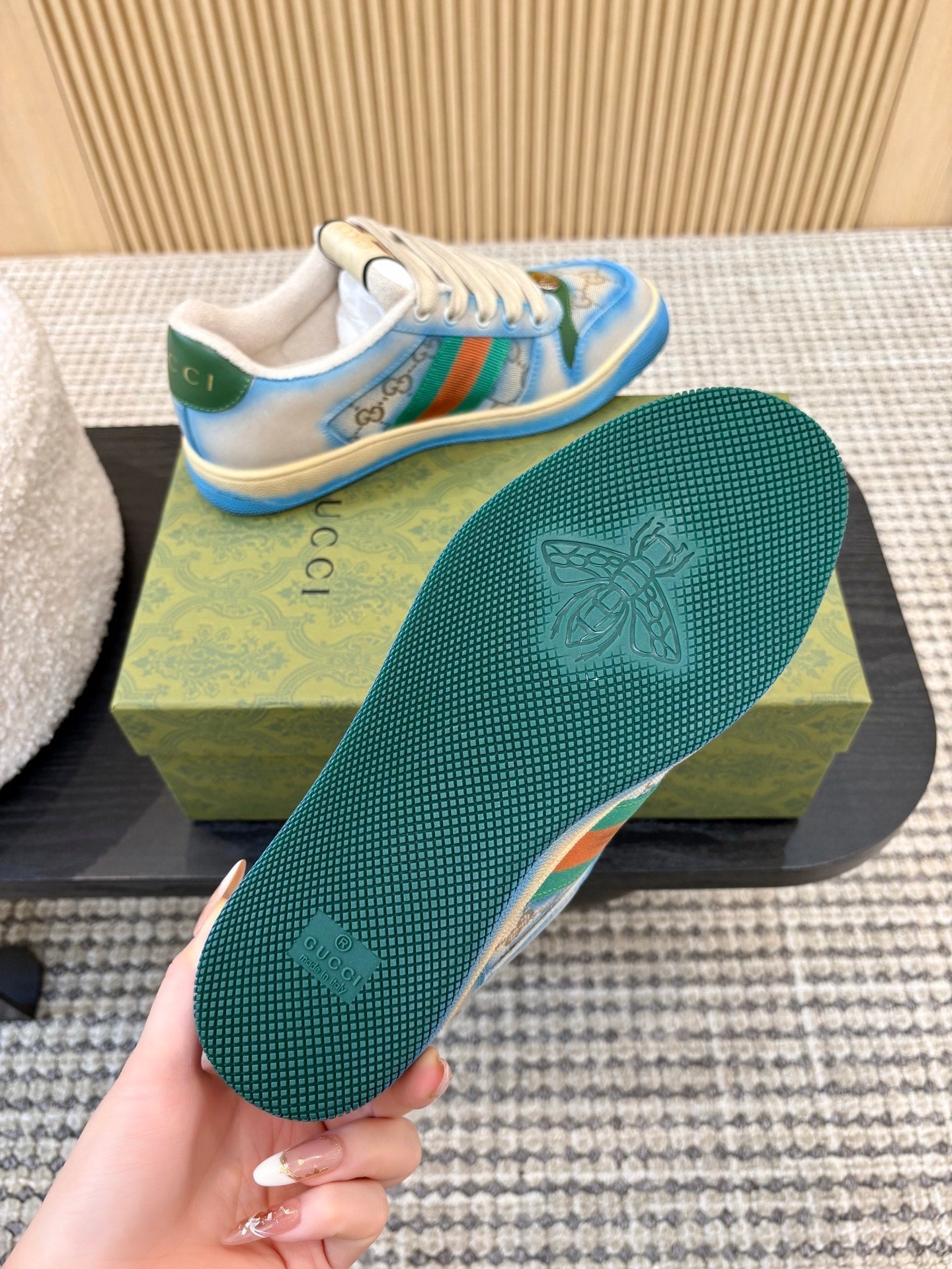 Gucci 26s Sneakers In Grey Gradient Canvas