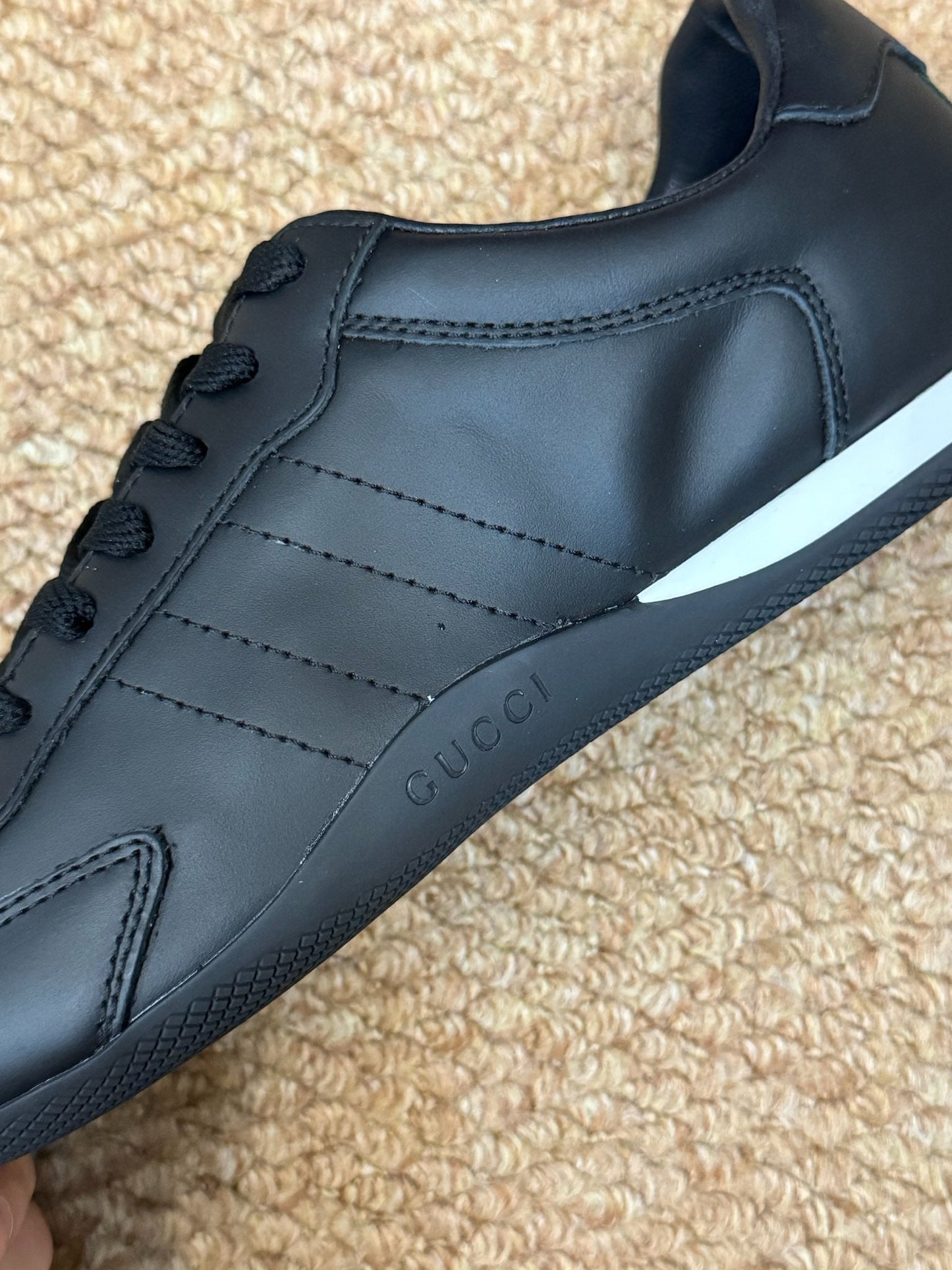 GG 26s Shift Sneakers Black Leather 691472