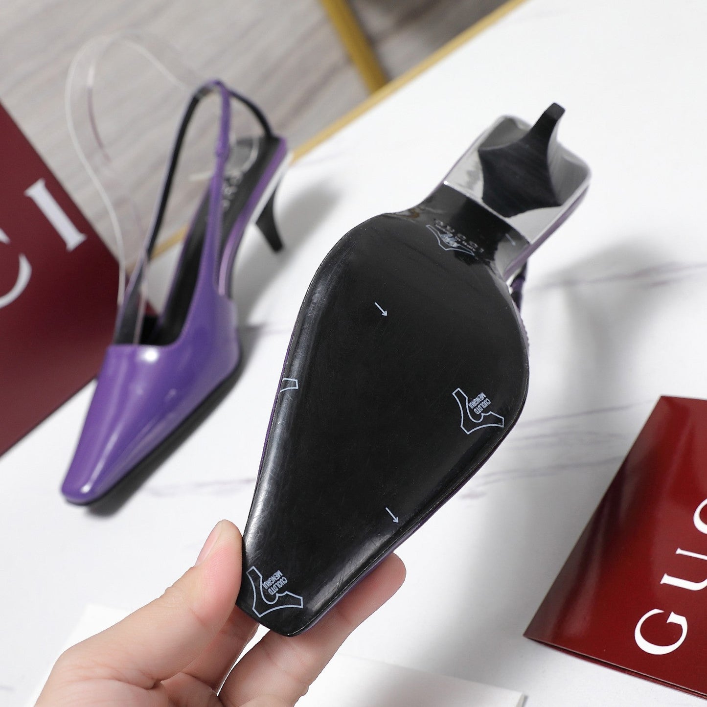 GG Cruise 2026 Slingback 55mm Purple Sheepskin 601091