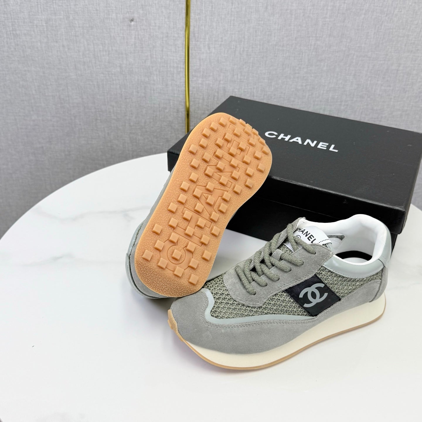 CC 26s Trainer Sneakers Grey Mesh Suede 865804