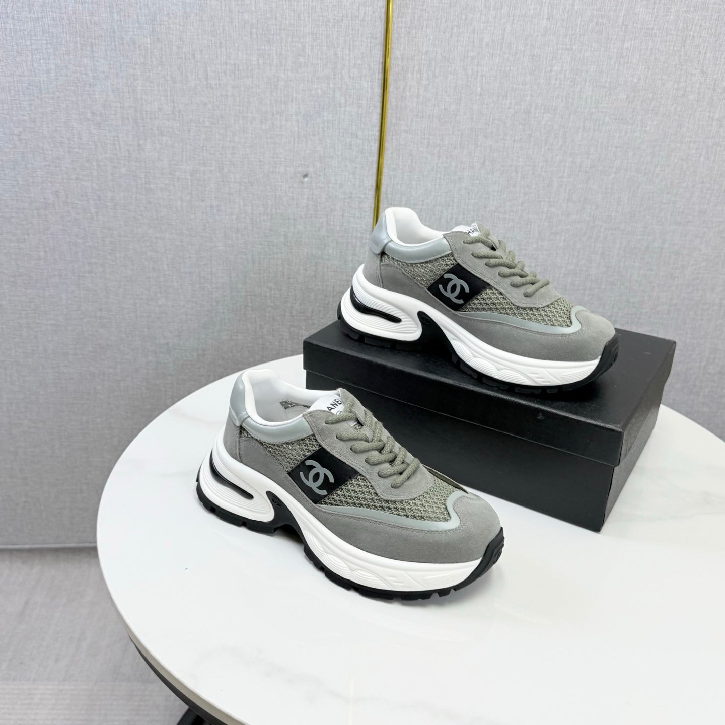 CC 26s Runners Sneakers Grey Mesh Suede 865807