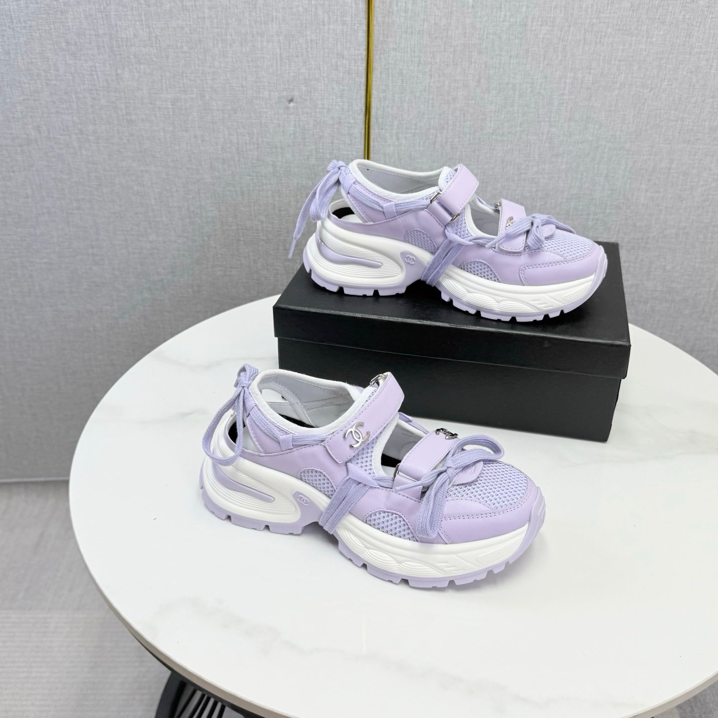 CC 26s Casual Sneakers Purple Leather Mesh 865833