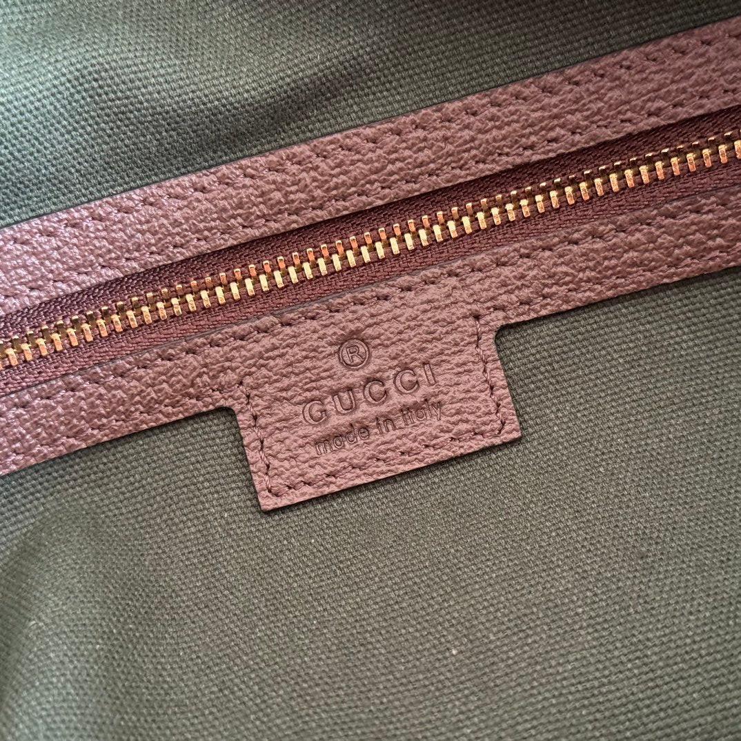 GG Beatrix Large Tote Bag Beige & Dark Brown GG Monogram Fabric 272142