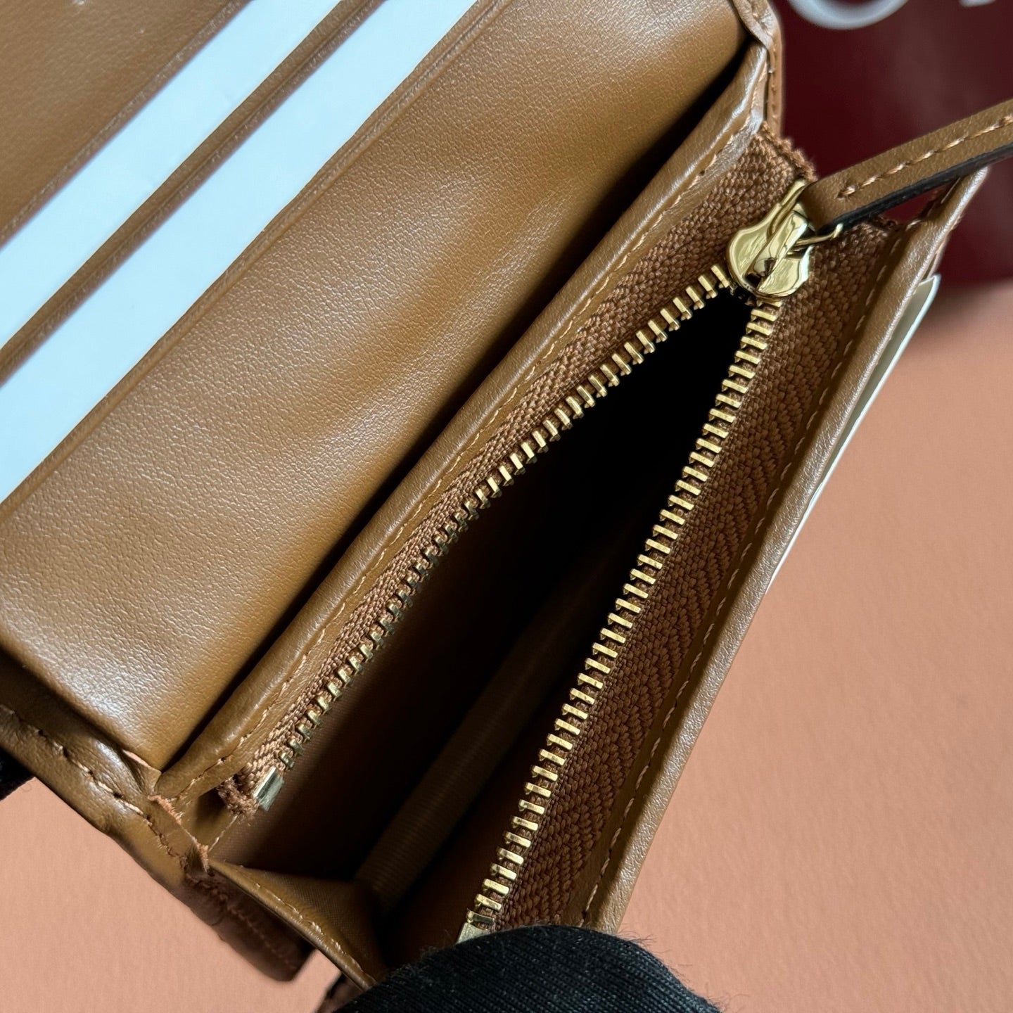 GG Marmont Quilted Card Holder Brown Matelassé Leather