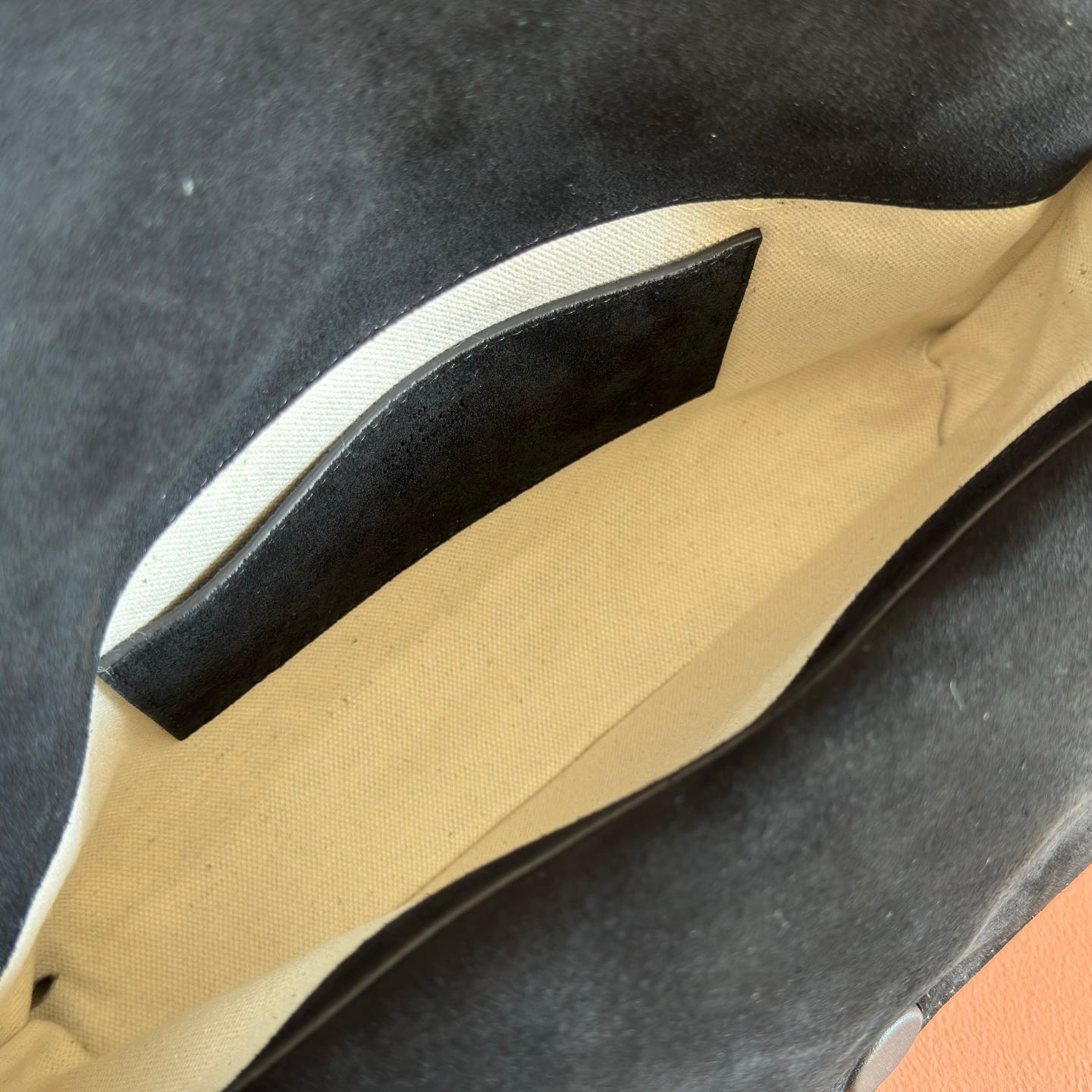GG Medium Shoulder Bag With Chain Black GG Suede