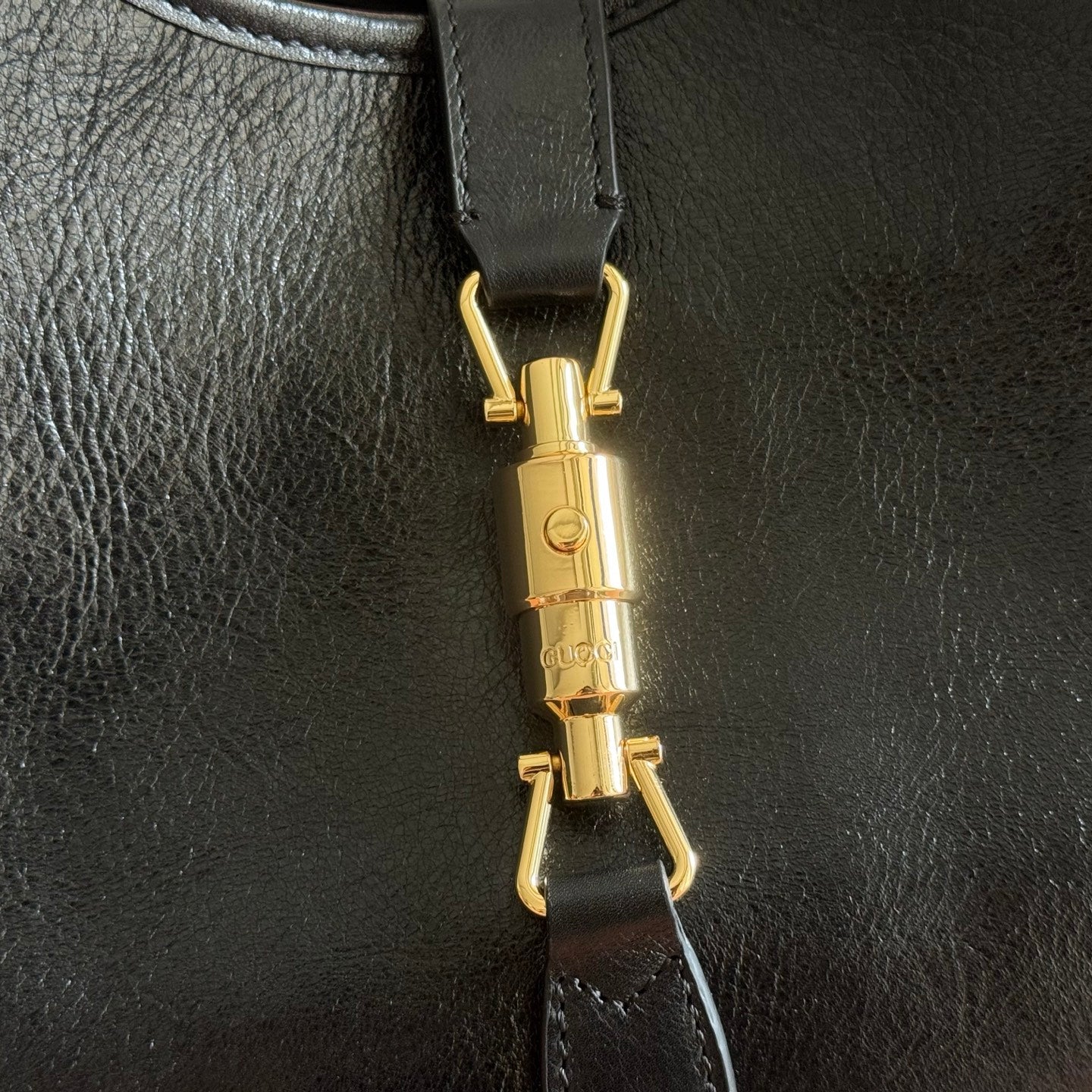 GG Mercato Medium Tote Bag Black Lambskin