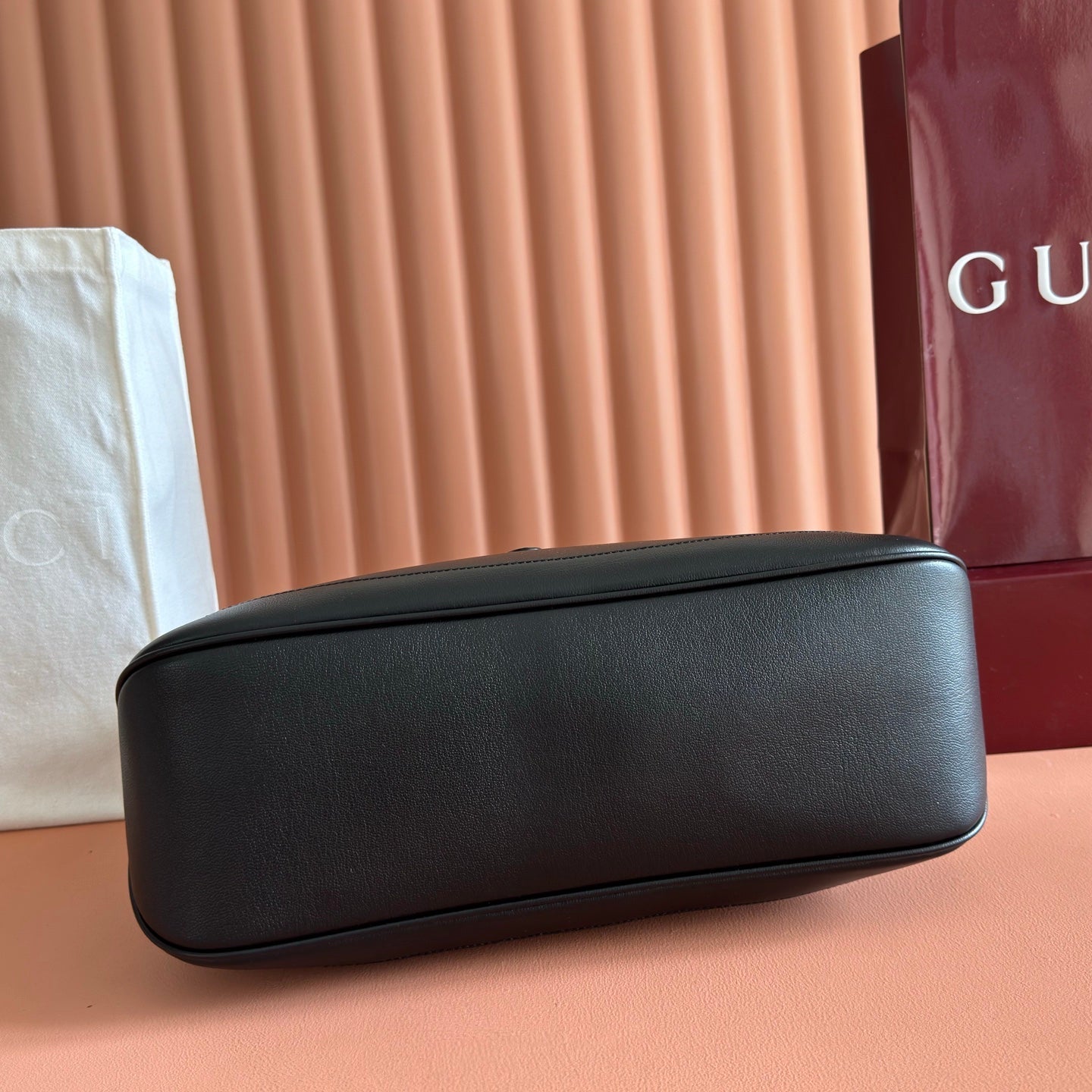 GG Jackie Medium Tote Bag Black Lambskin