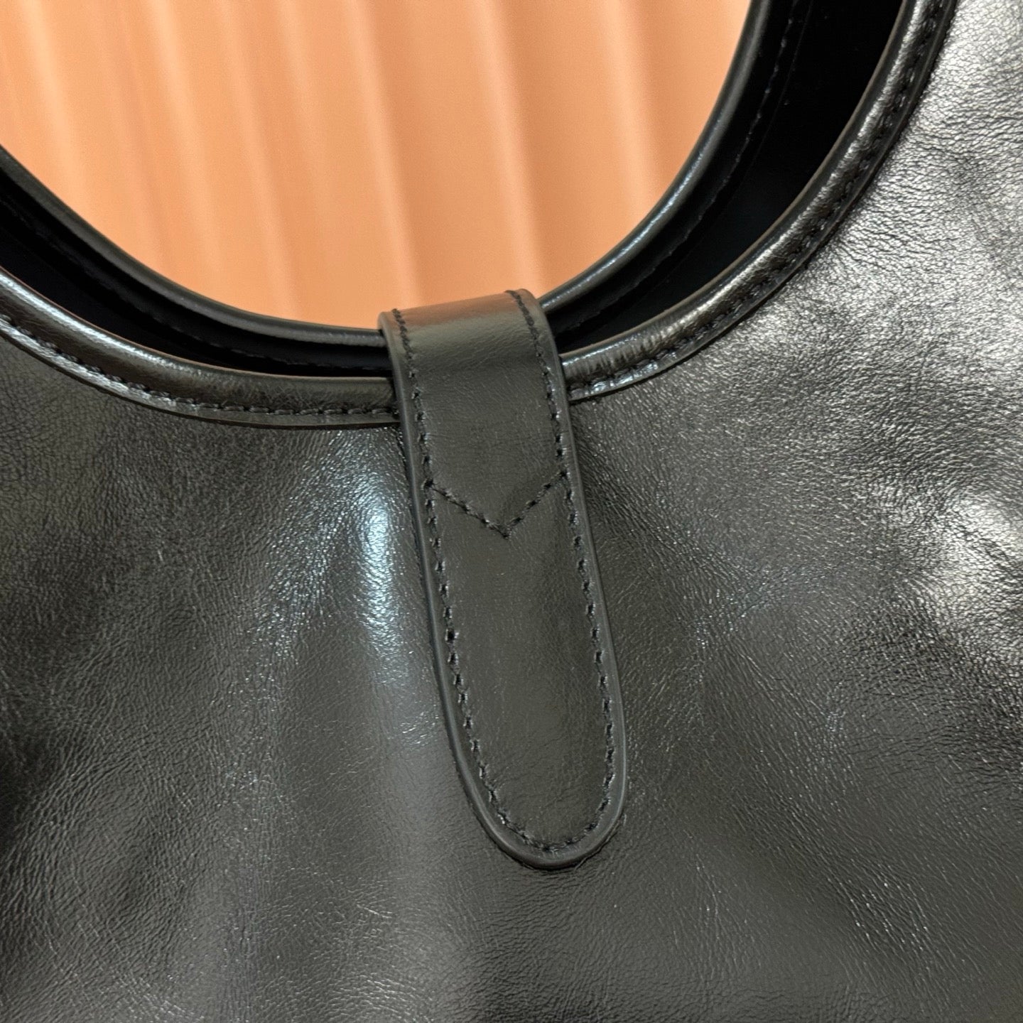 GG Mercato Large Tote Bag Black Lambskin