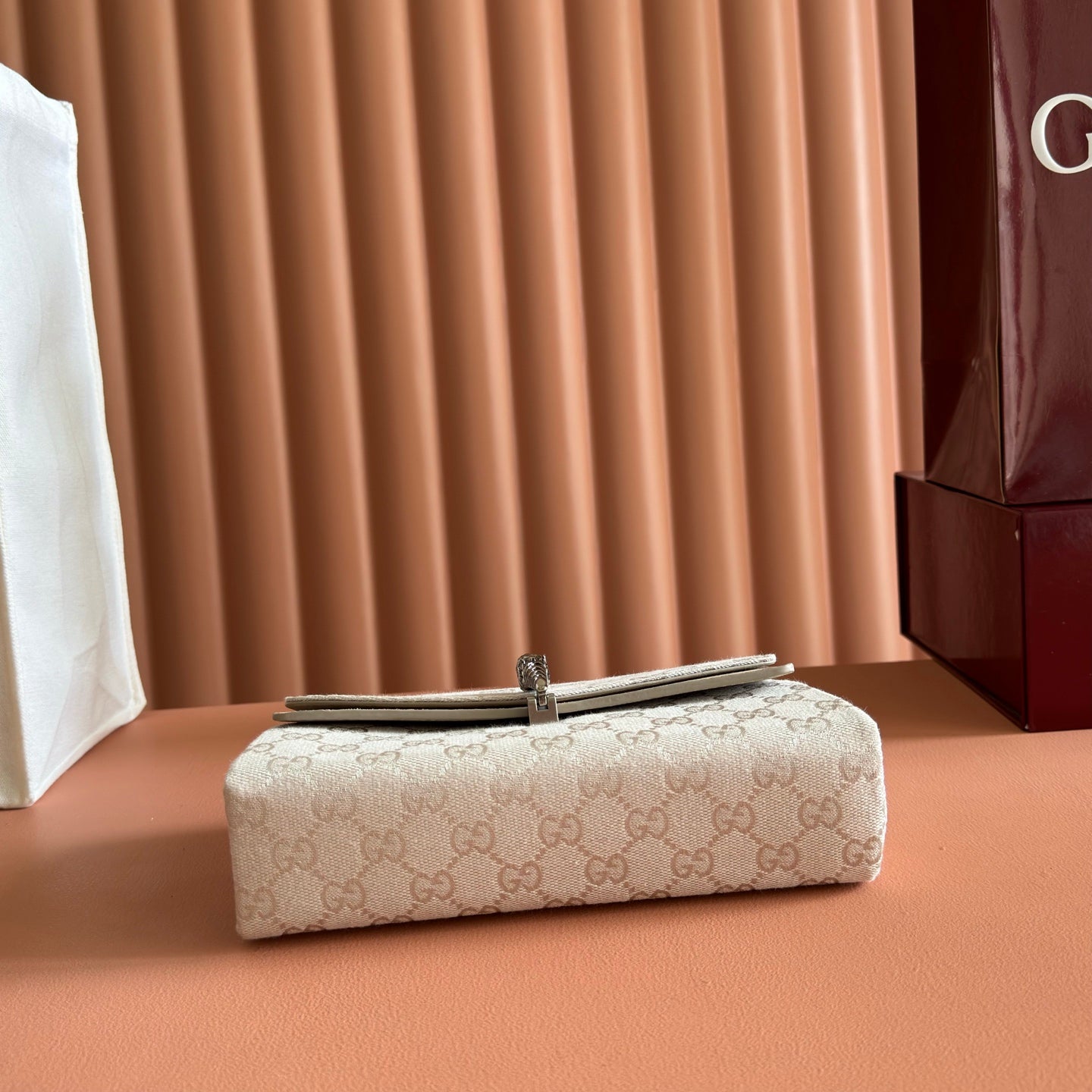 GG Dionysus Small Shoulder Bag Off White Canvas 292584