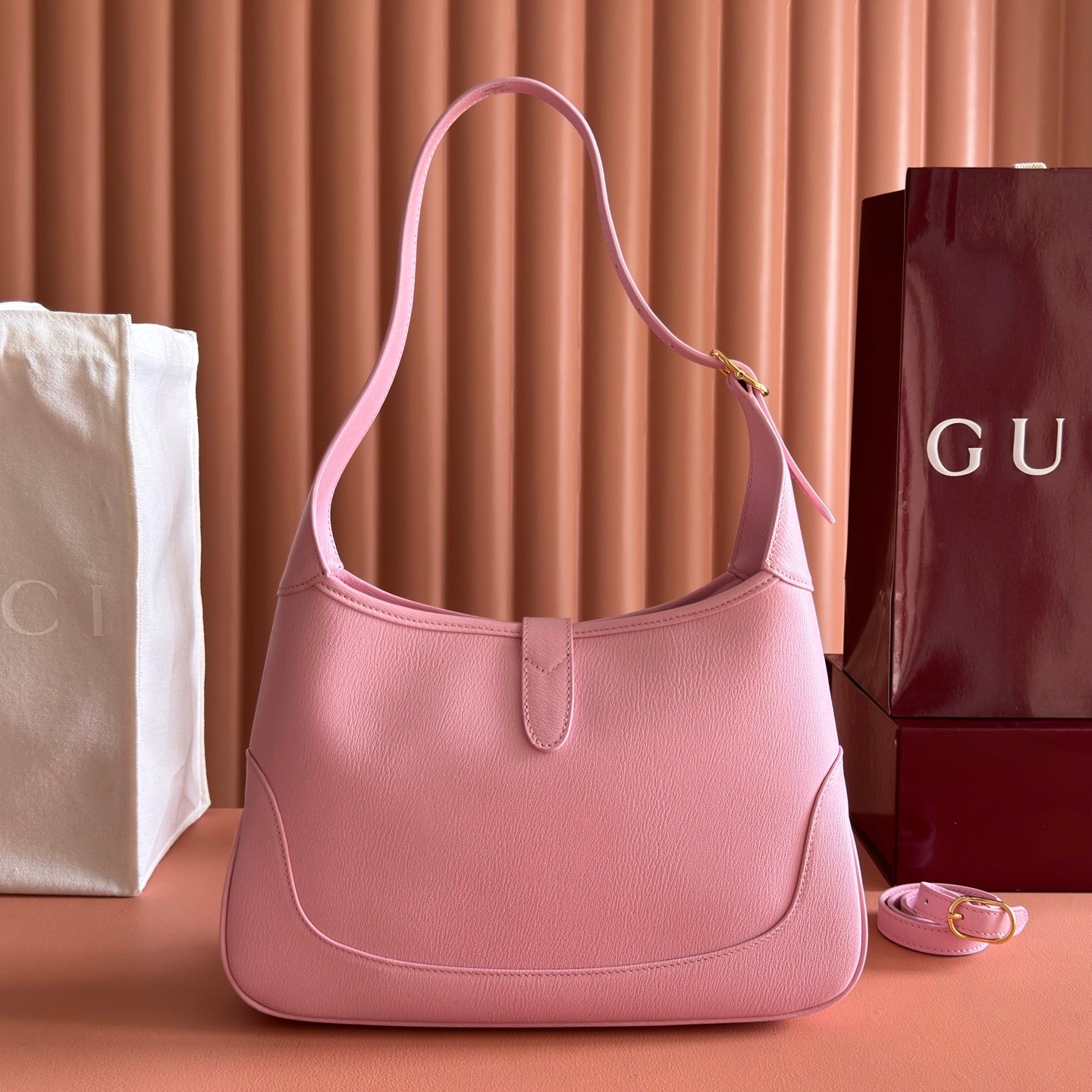 GG Jackie 1961 Shoulder Bag Pink Lambskin 292682