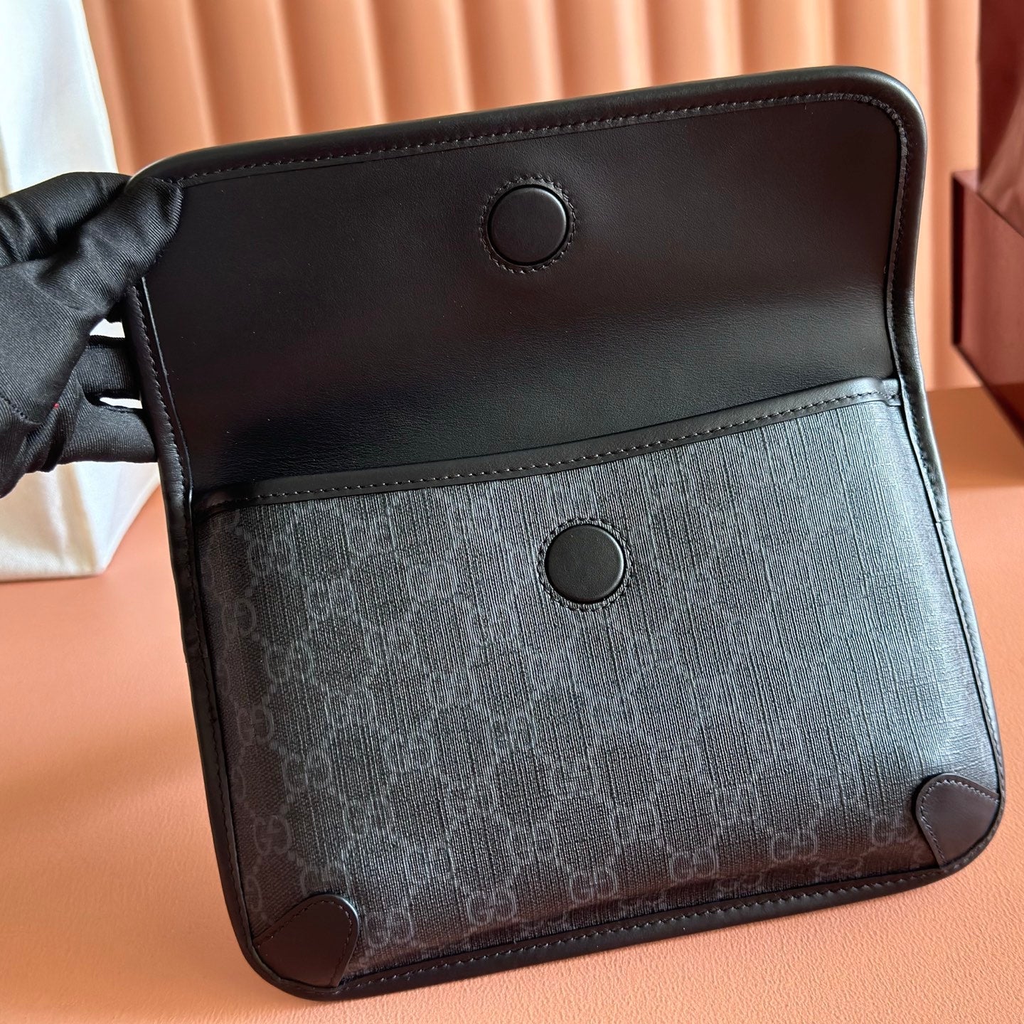GG Supreme Small Belt Bag Black Canvas 292638