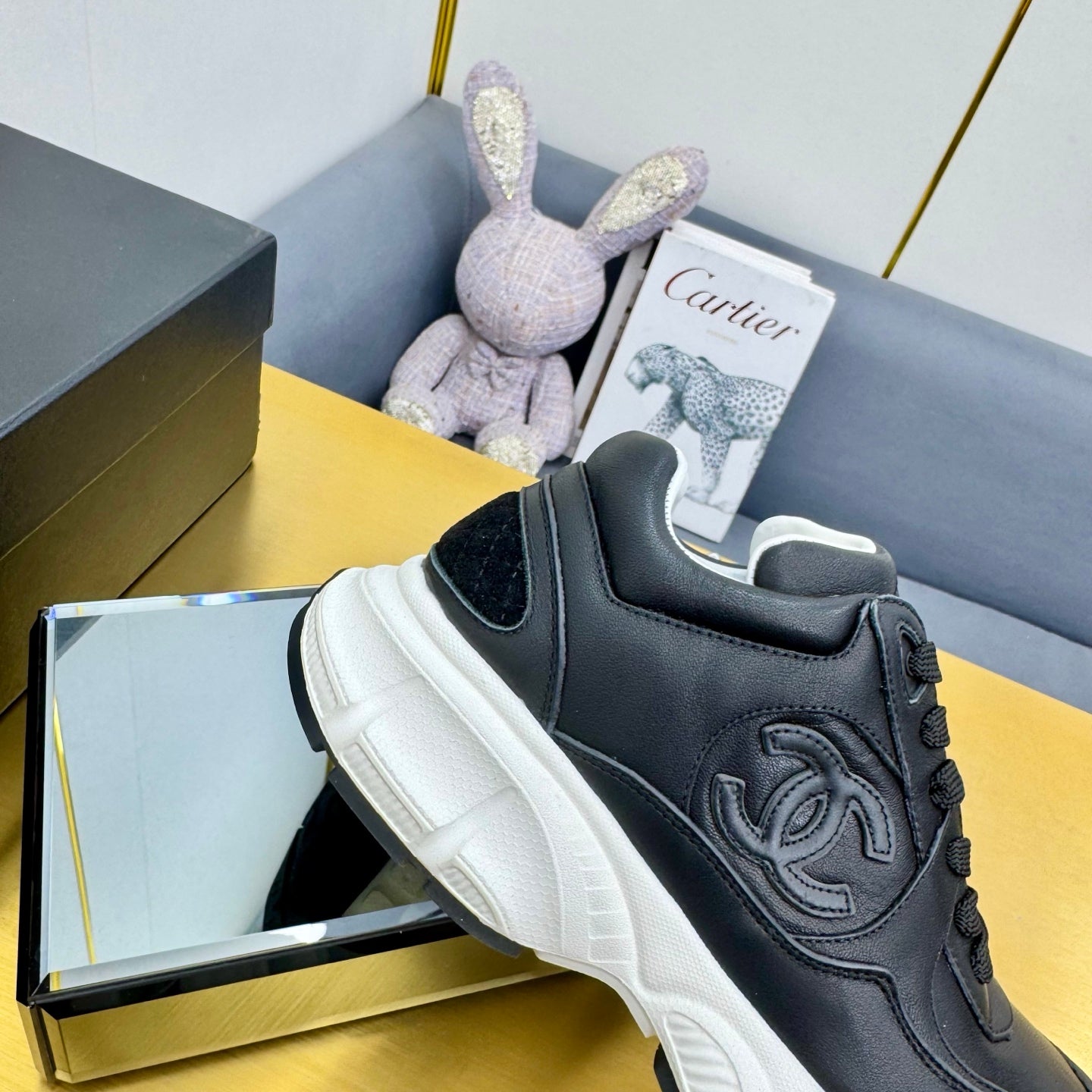 CC 26s Chunky Sneakers Black Calfskin 927323