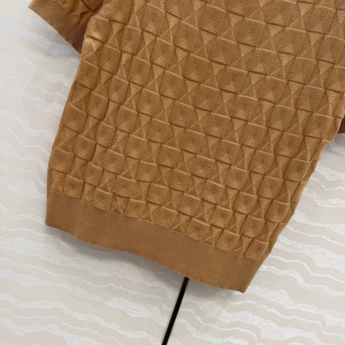 HM "Medor" Short-Sleeve Cardigan Brown Wool