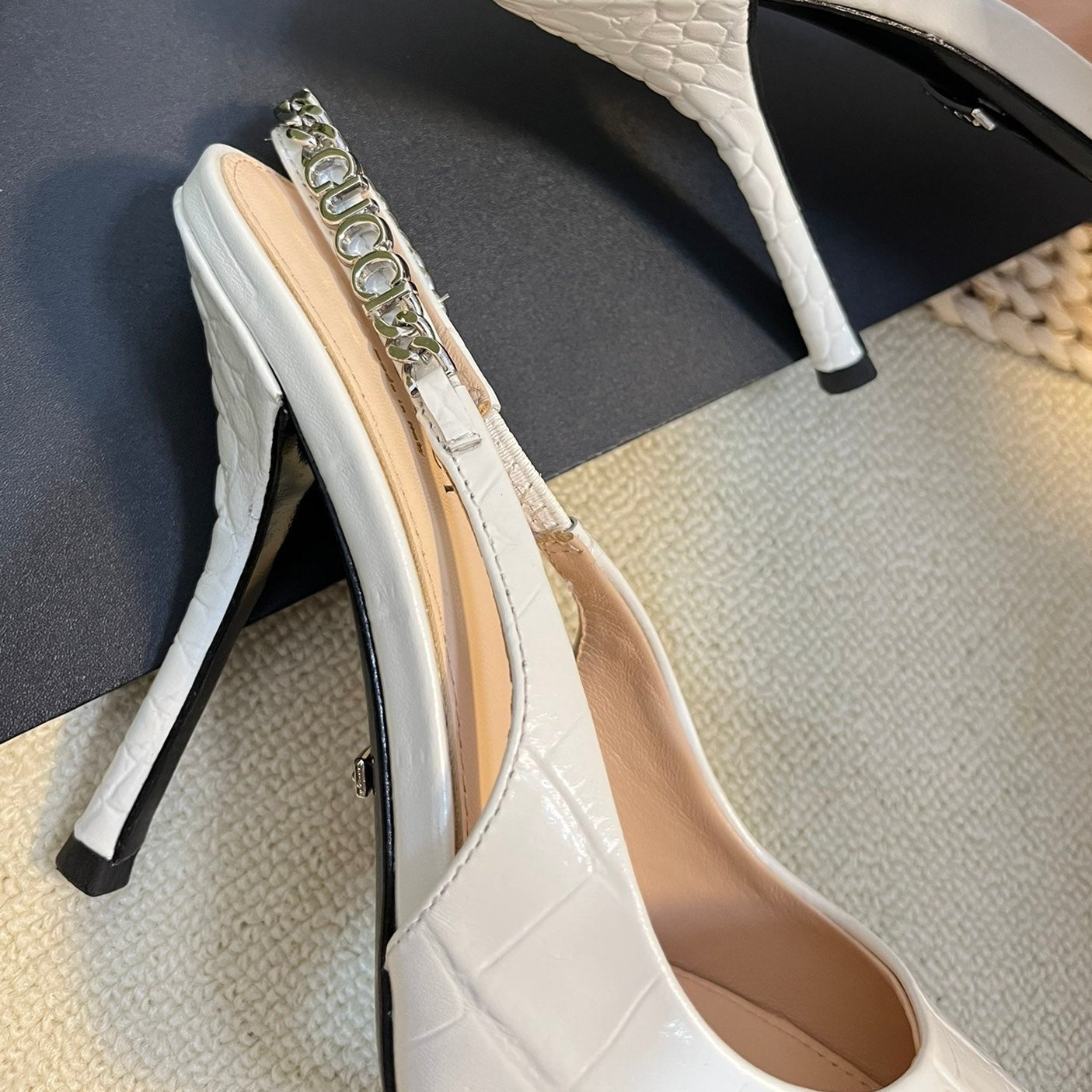 GG Women's High Heels White