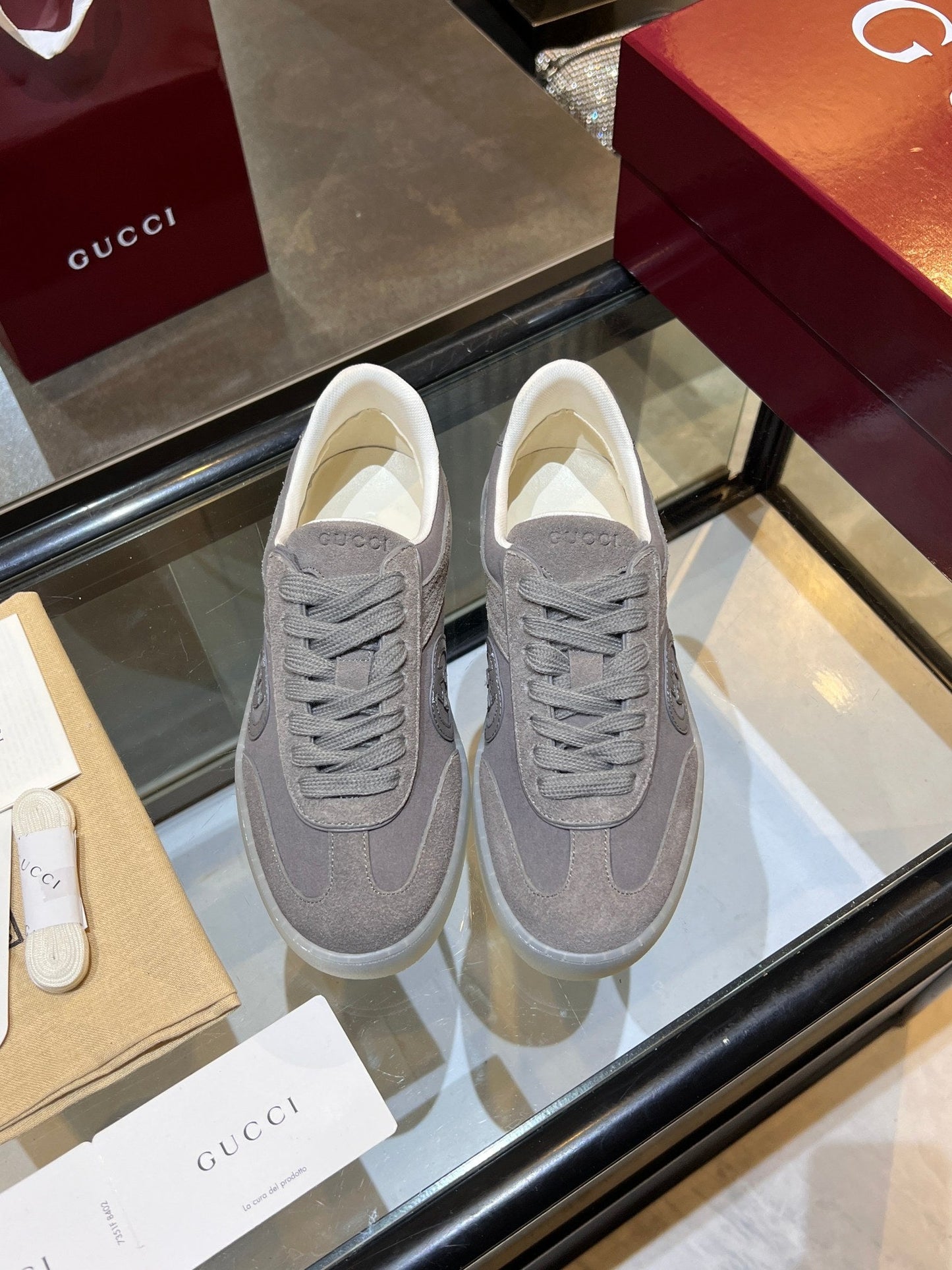 GG G75 Sneaker Grey Suede 818363