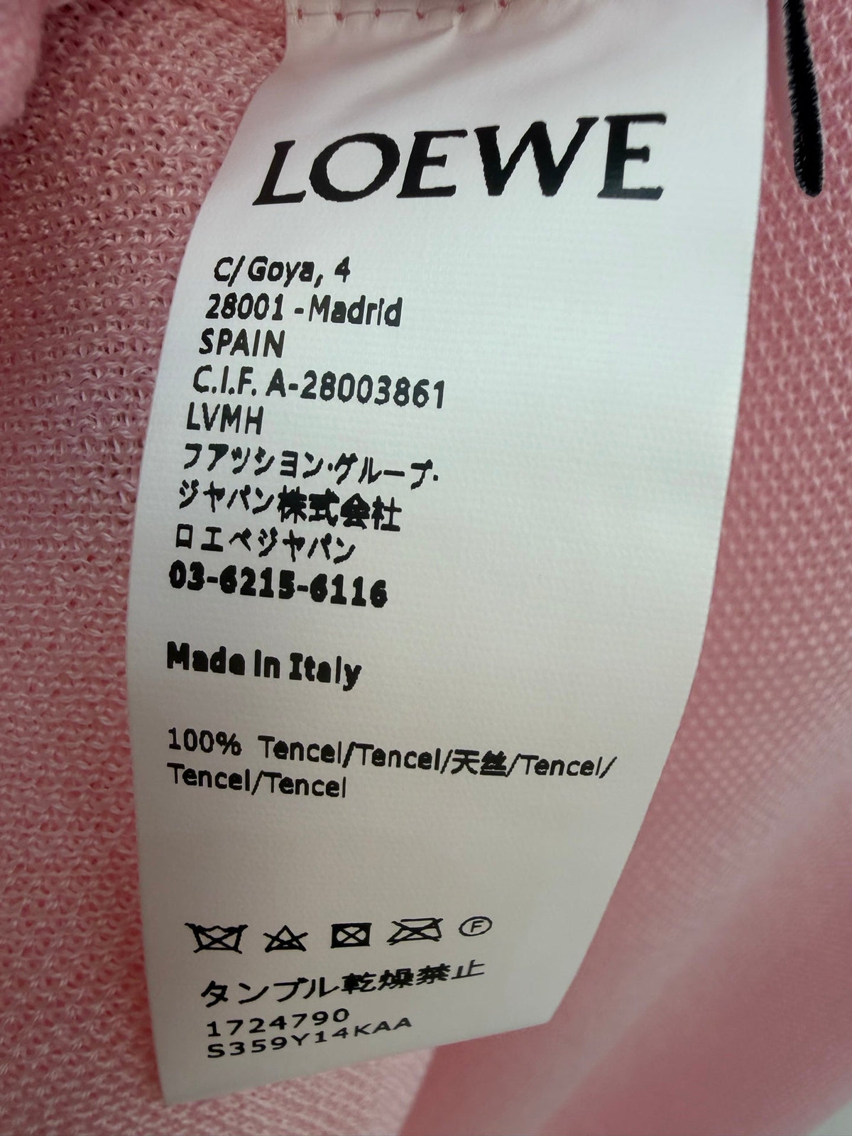 Loewe 26s Polo Collar Short-Sleeved Shirt Light Pink Tencel 394815