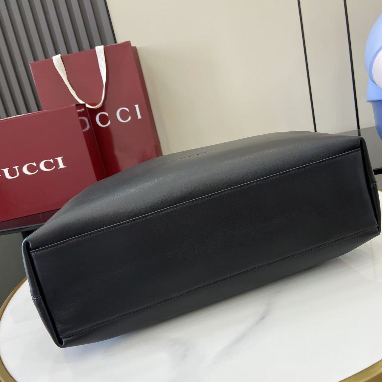 GG 25 Beatrix Handbag Black Smooth Cowhide 290511