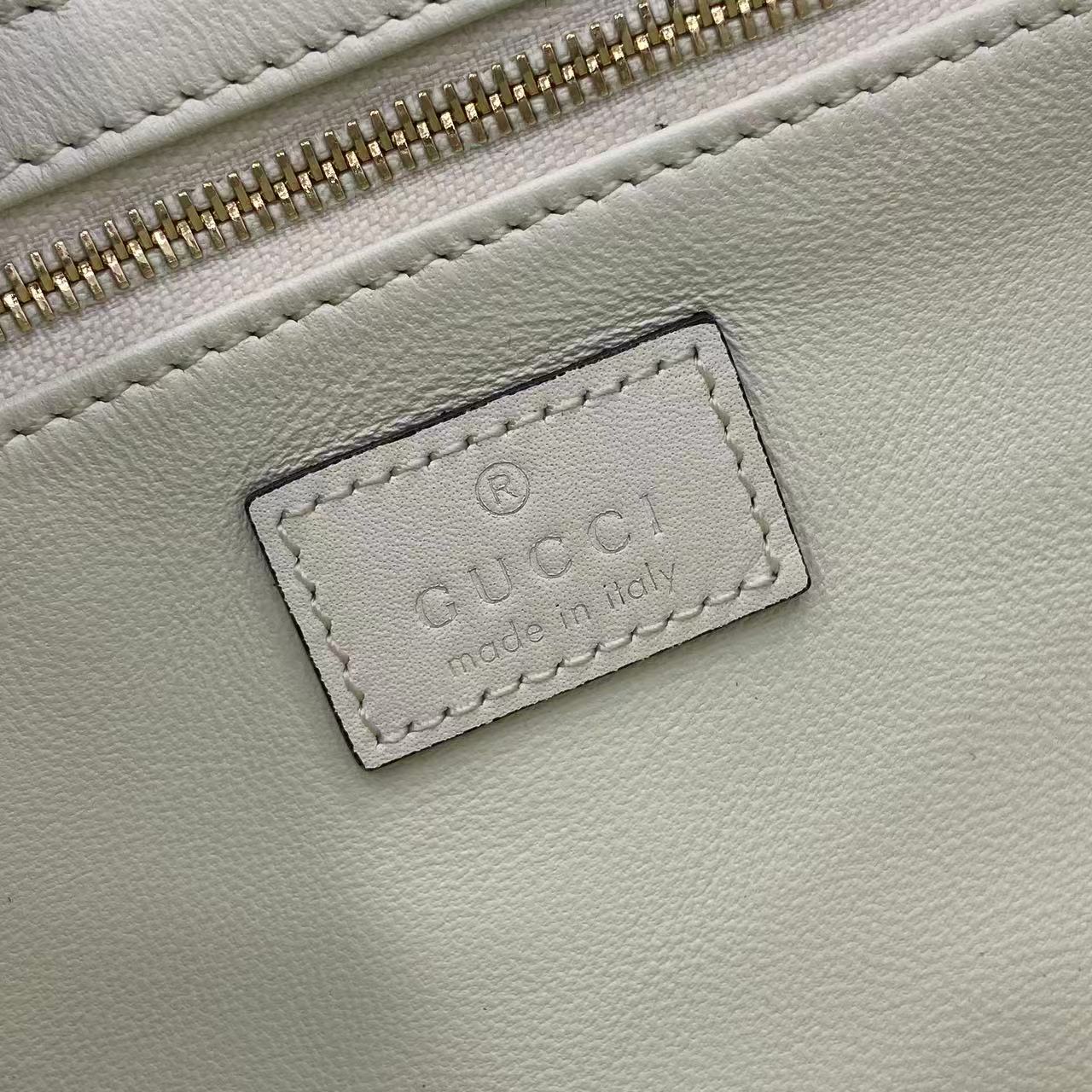Gucci 25 Siena Bag 22.5cm White Gold Leather 292364
