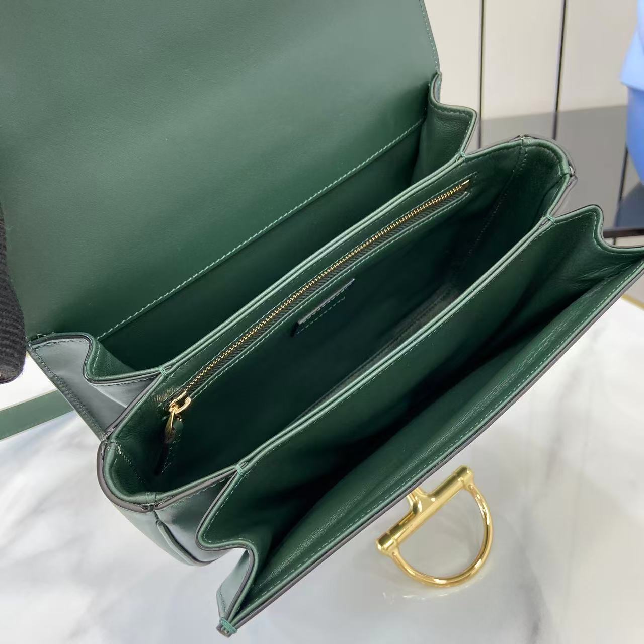 Gucci 25 Siena Bag 22.5cm Green Gold Leather 292365