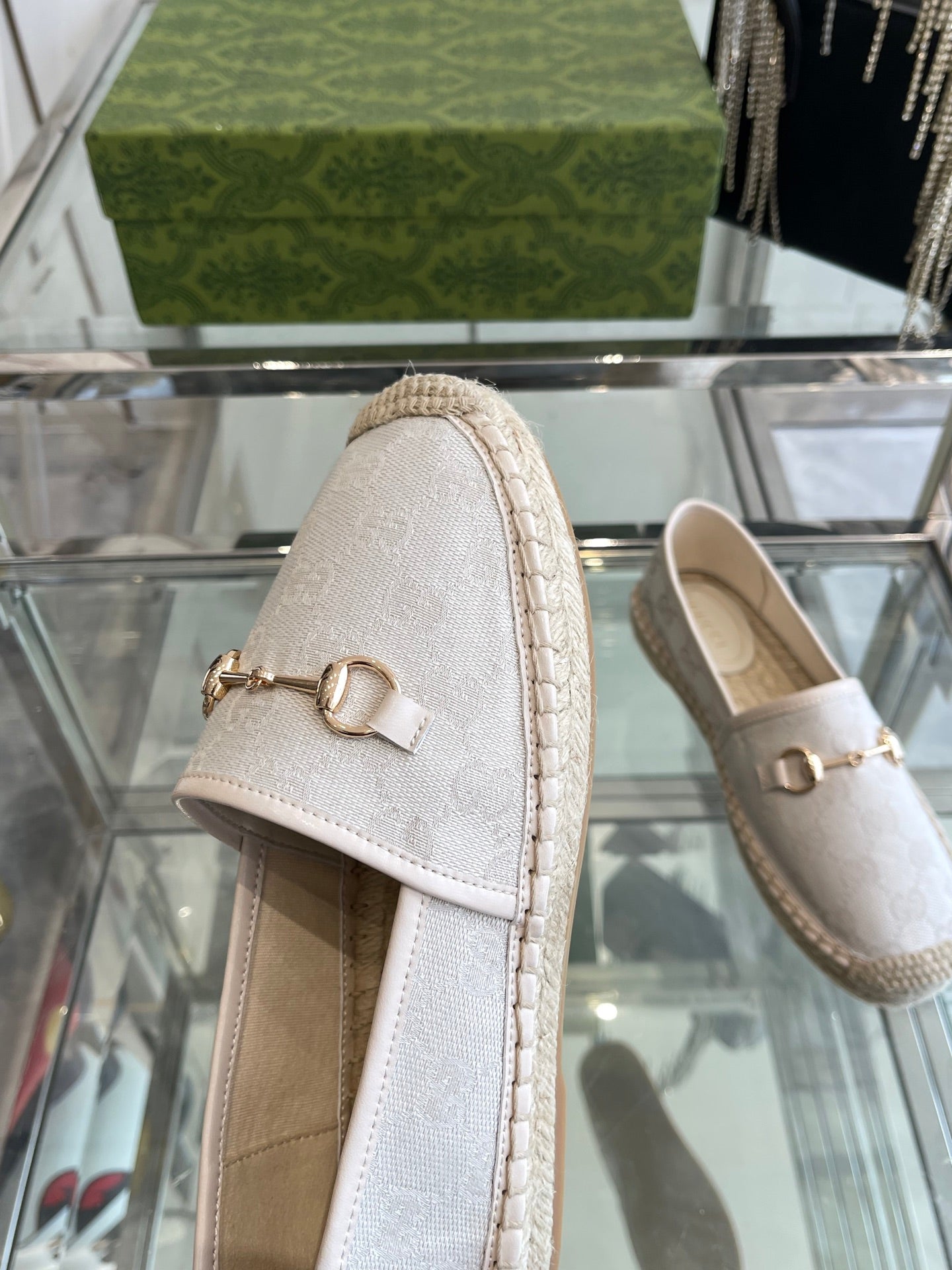 GC 2025 Espadrille With Horsebit Ivory Canvas 292315