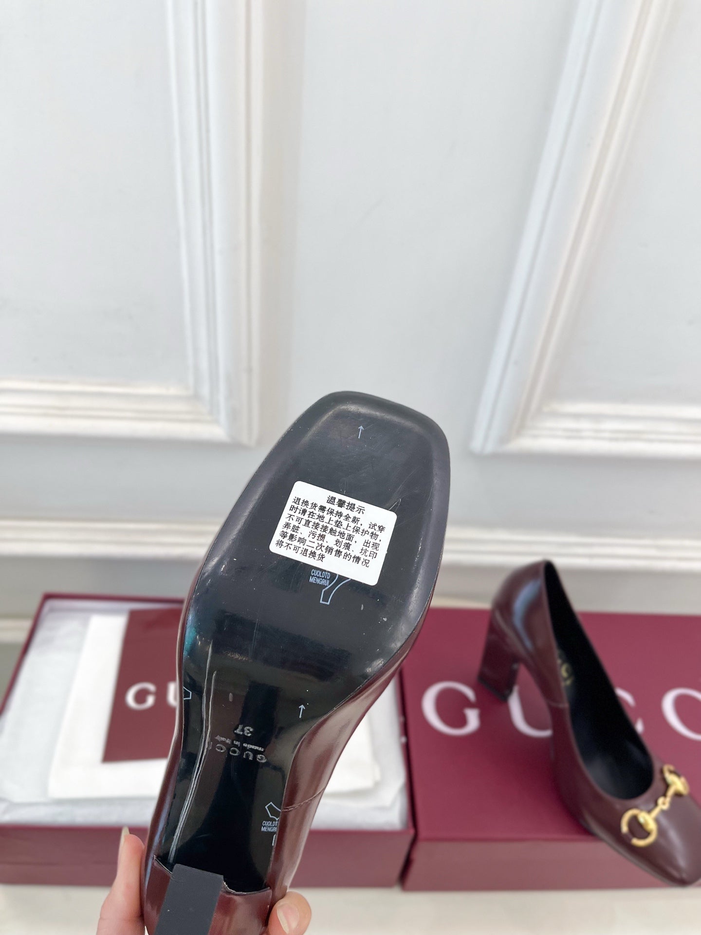 GG 26s Signora Pump 10cm Burgudy Leather 640302