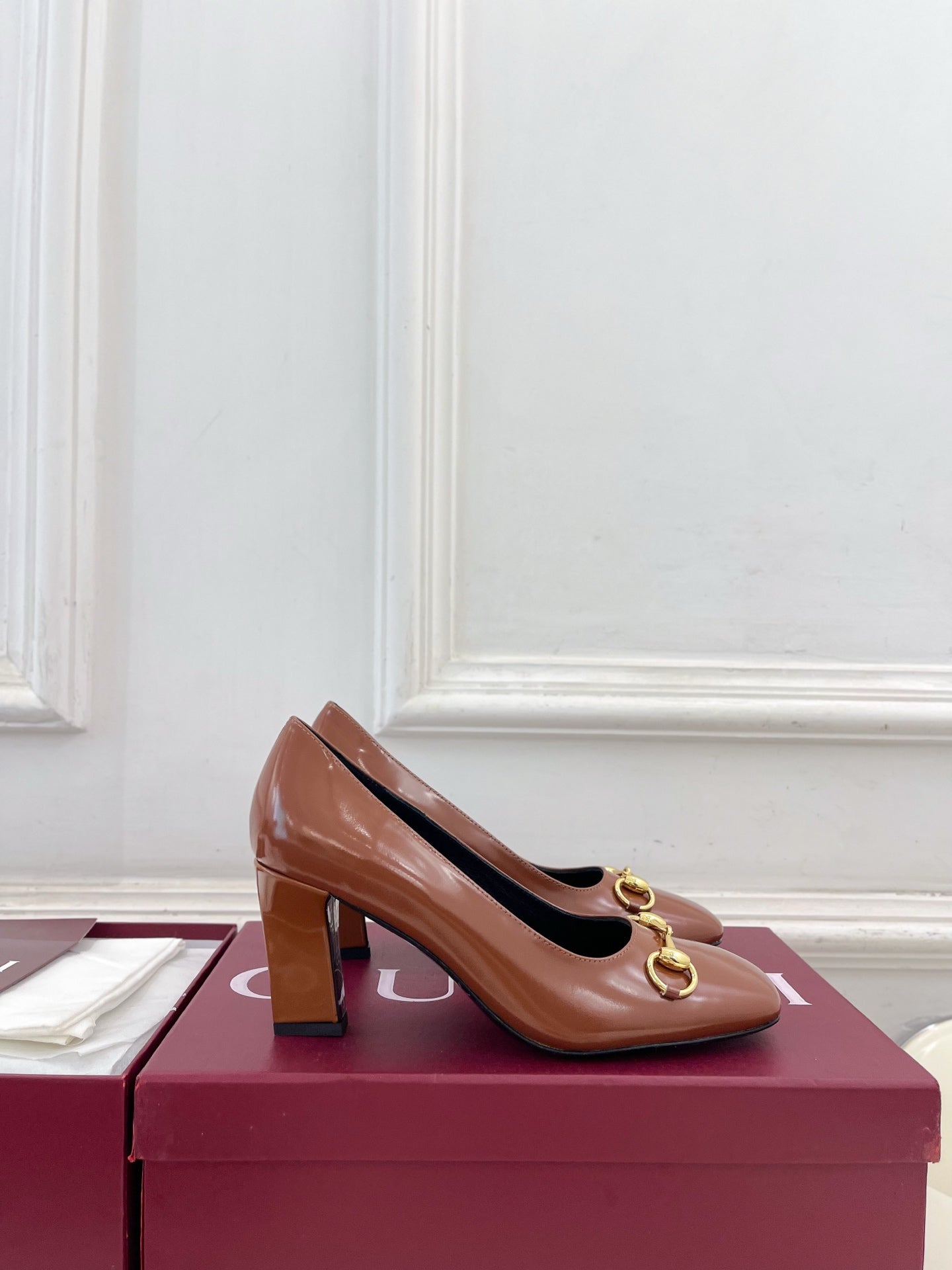 GG 26s Signora Pump 7.5cm Brown Leather 640308