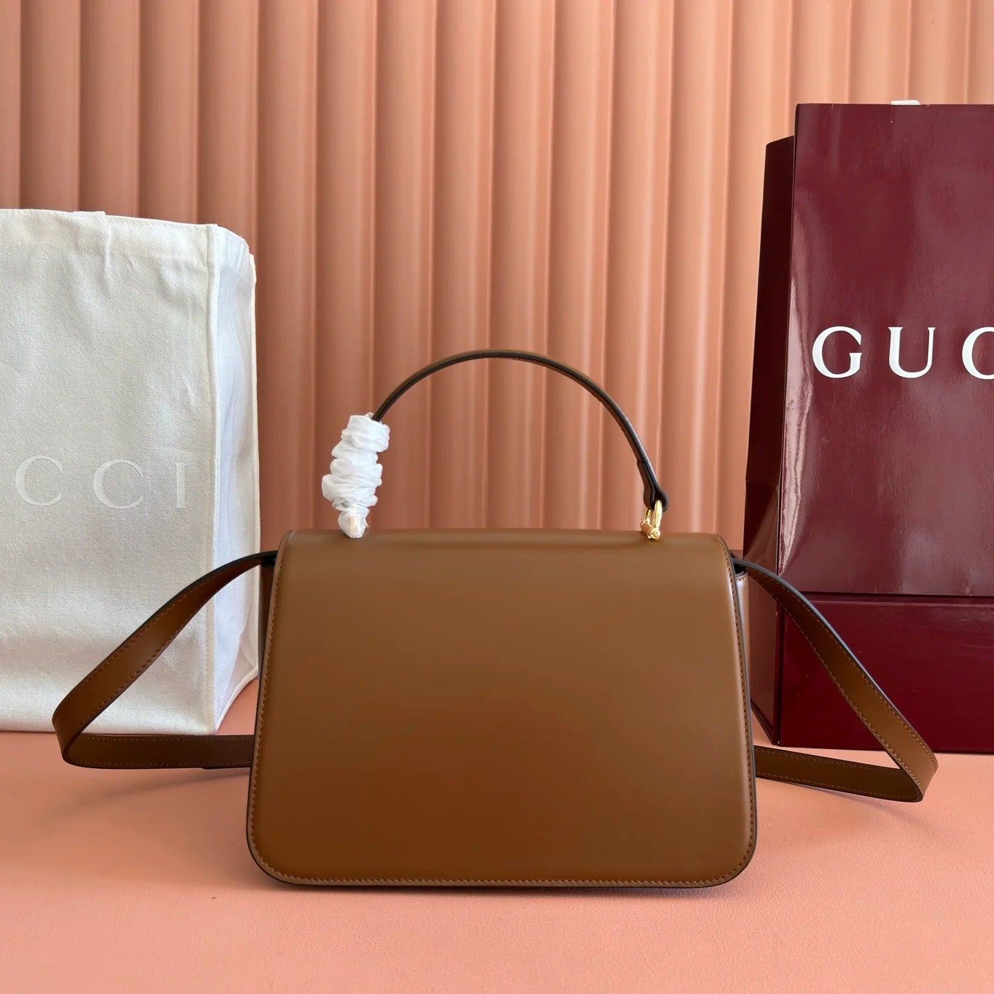 Gucci 2026 Siena Bag 25.5cm Black Gold Leather 277145