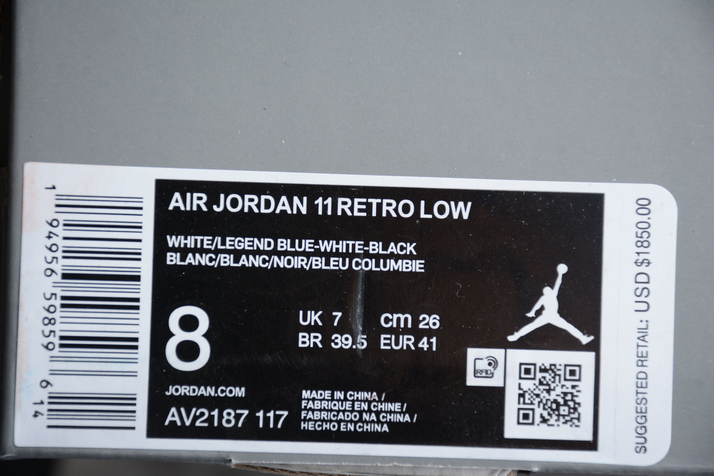 AJ 11 Low Legend Blue