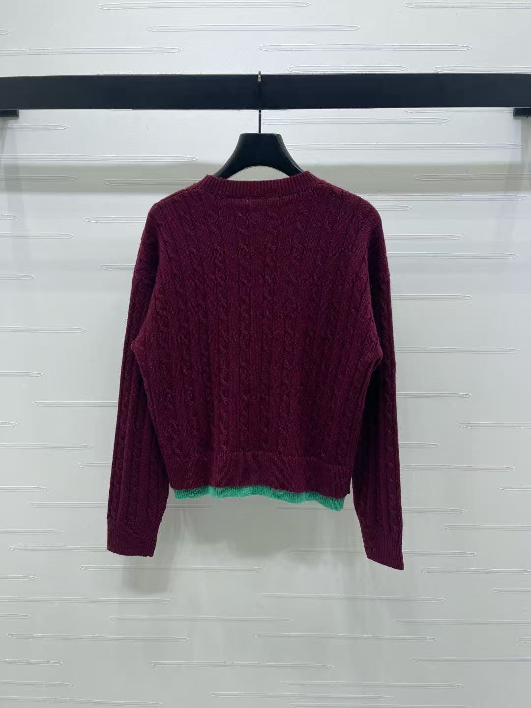 LOEWE Layered cable-knit wool sweater
