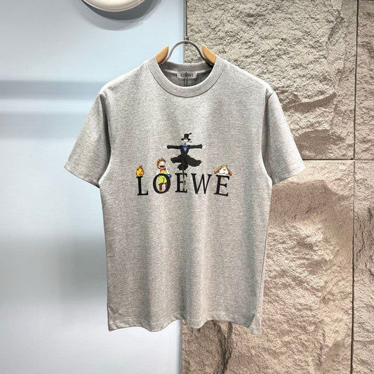 Loewe 26SS Short-sleeved T-shirt Light Gray in Cotton 326555
