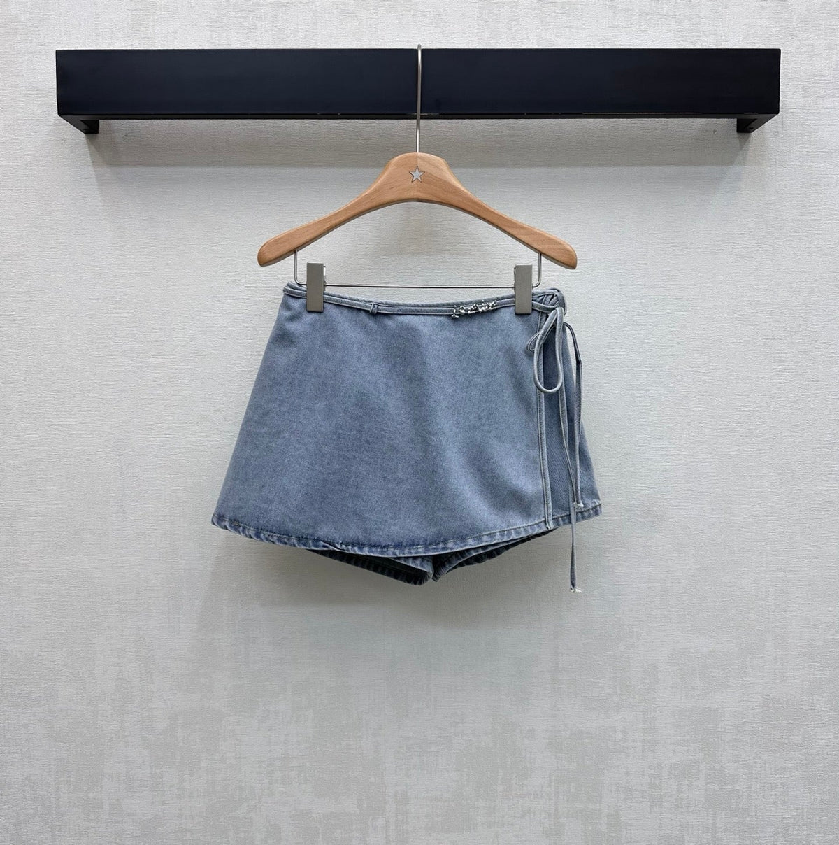 Loewe 26 Lace-up Skirt Blue in YB Twill Cotton Denim 375337