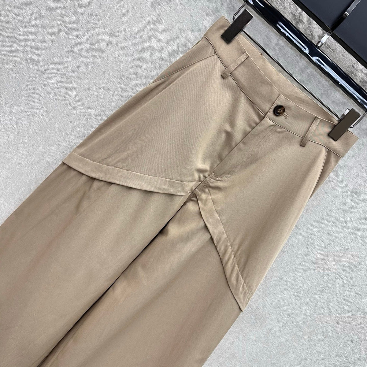 Loew 26 Khaki Wide-Leg Trousers in Cotton 378624