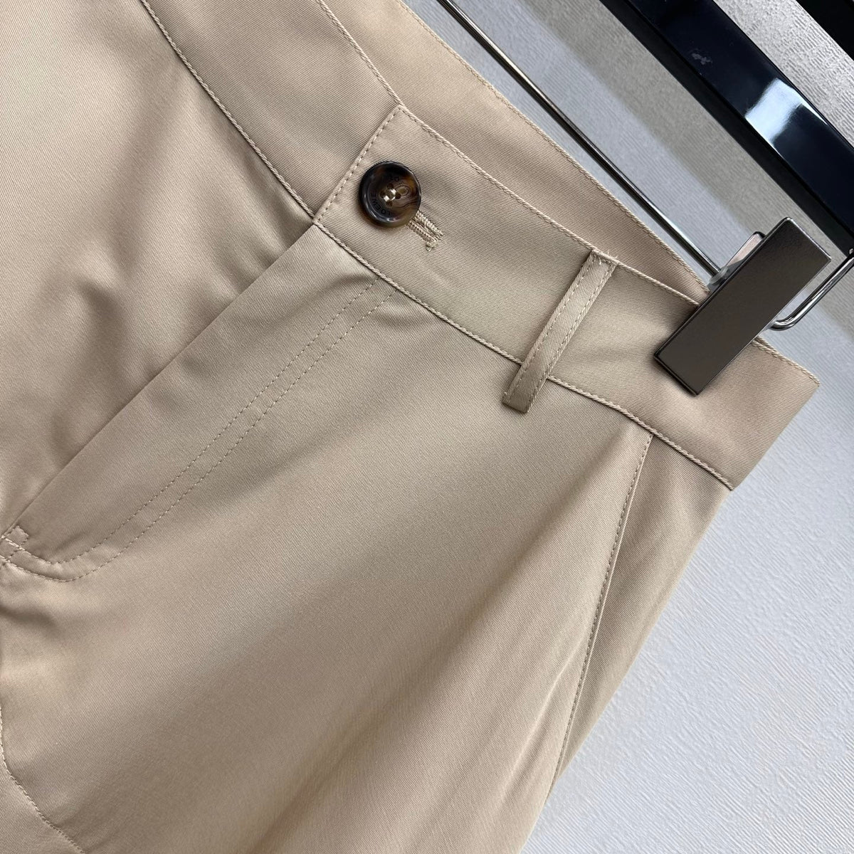 Loew 26 Khaki Wide-Leg Trousers in Cotton 378624