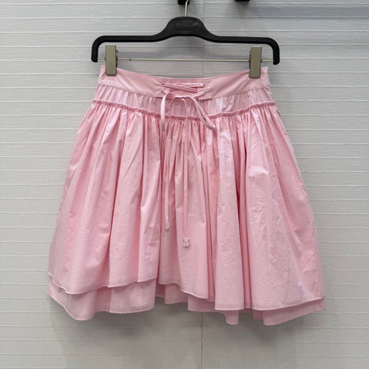 Loew Tiered Tulle Skirt Pink in Cotton 381558