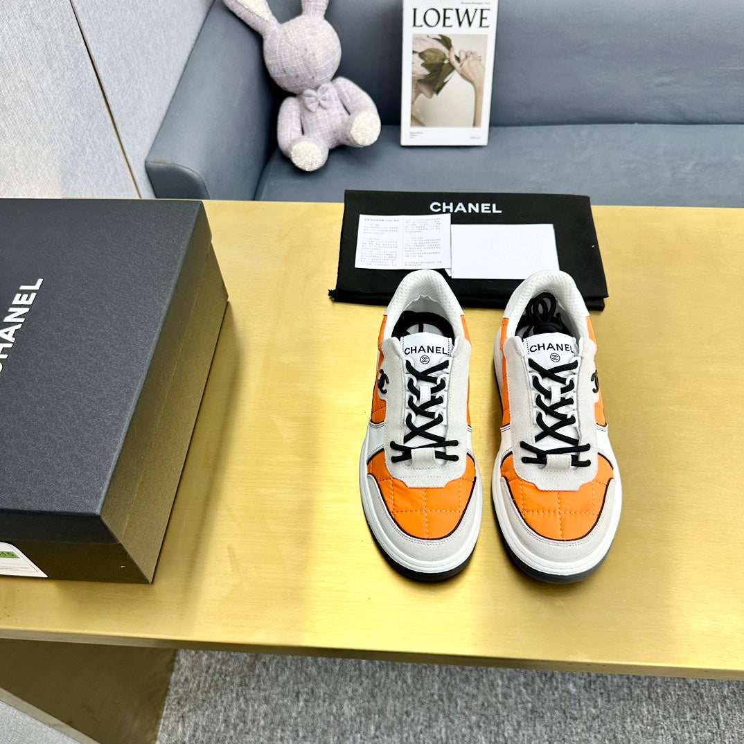 CC 26 Casual Panda Sneakers Orange in Nylon 815937